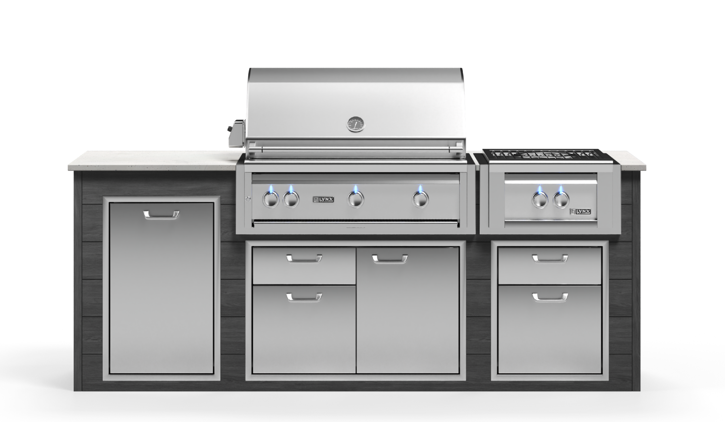 Lynx Pro Prestige Collection 96" Luxury Finished Outdoor Kitchen Package 10-LNX-10-PC-1