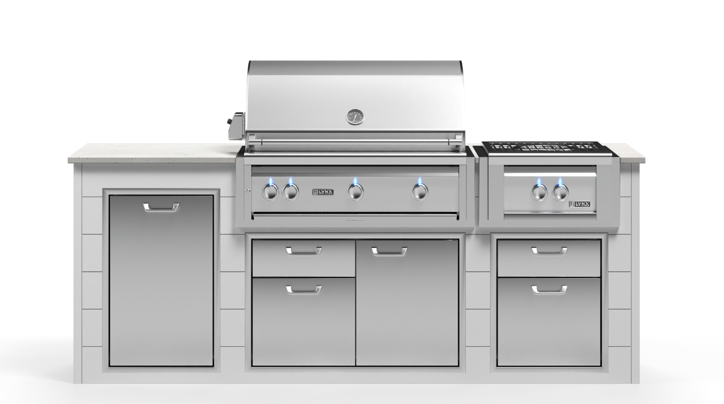Lynx Pro Prestige Collection 96" Luxury Finished Outdoor Kitchen Package 10-LNX-10-PC-1