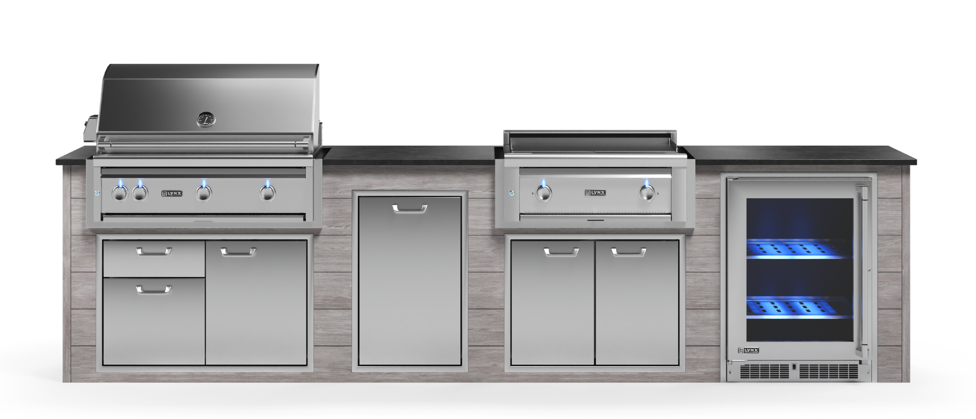 Lynx Pro Prestige Collection 144" Luxury Finished Outdoor Kitchen Package 12-LNX-12-PC