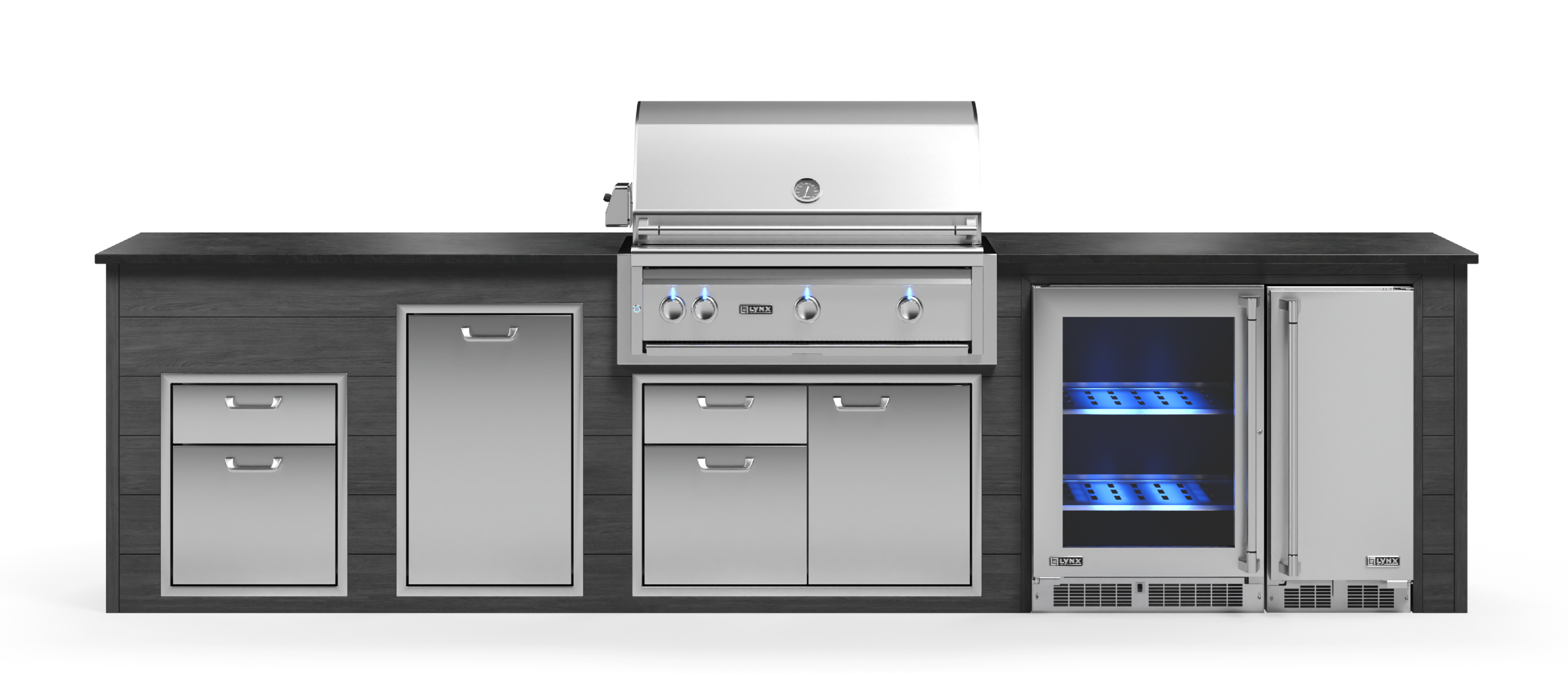 Lynx Pro Prestige Collection 144" Luxury Finished Outdoor Kitchen Package 14-LNX-14-PC