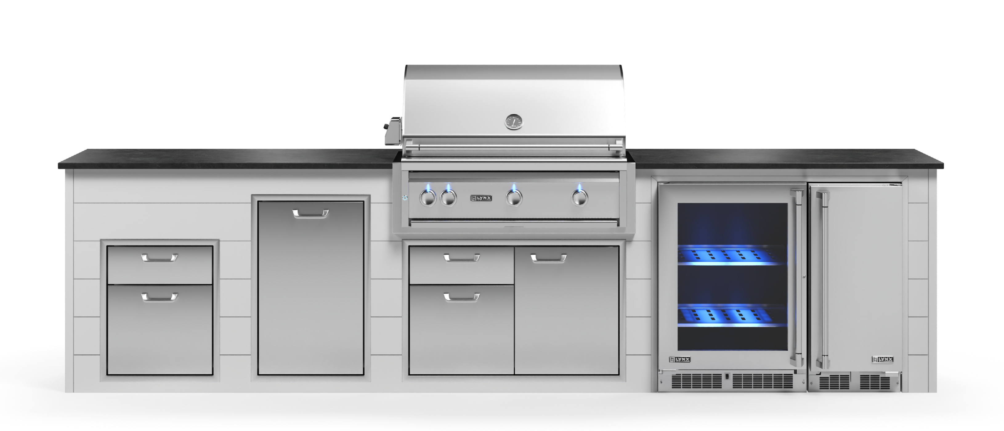 Lynx Pro Prestige Collection 144" Luxury Finished Outdoor Kitchen Package 14-LNX-14-PC