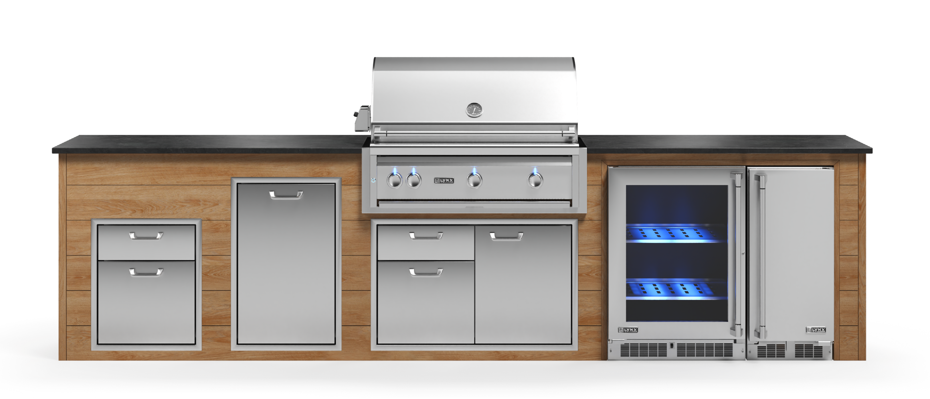 Lynx Pro Prestige Collection 144" Luxury Finished Outdoor Kitchen Package 14-LNX-14-PC