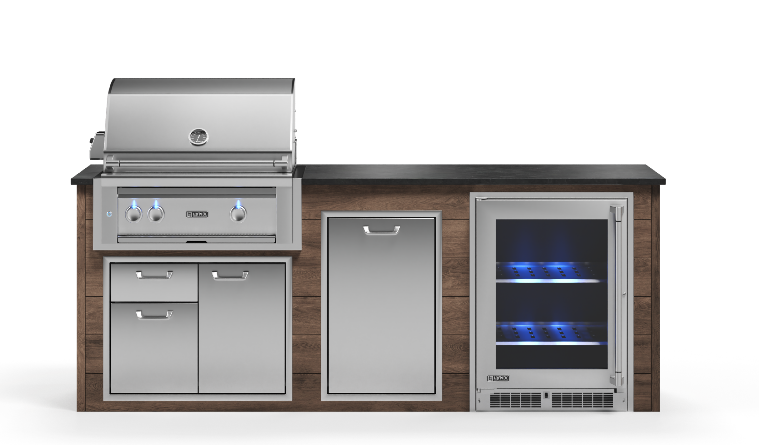 Lynx Pro Prestige Collection 96" Luxury Finished Outdoor Kitchen Package 1-LNX-1-PC