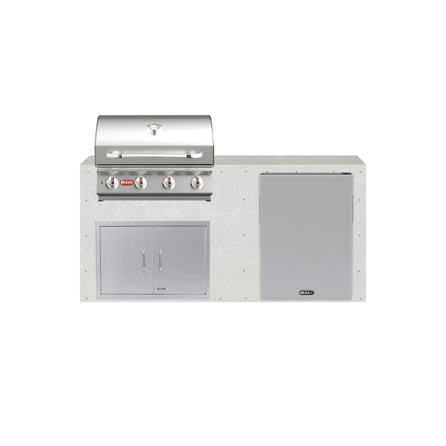 Bull 72" Ready to Finish Outdoor Kitchen PKG 3L-BULLRTF3L