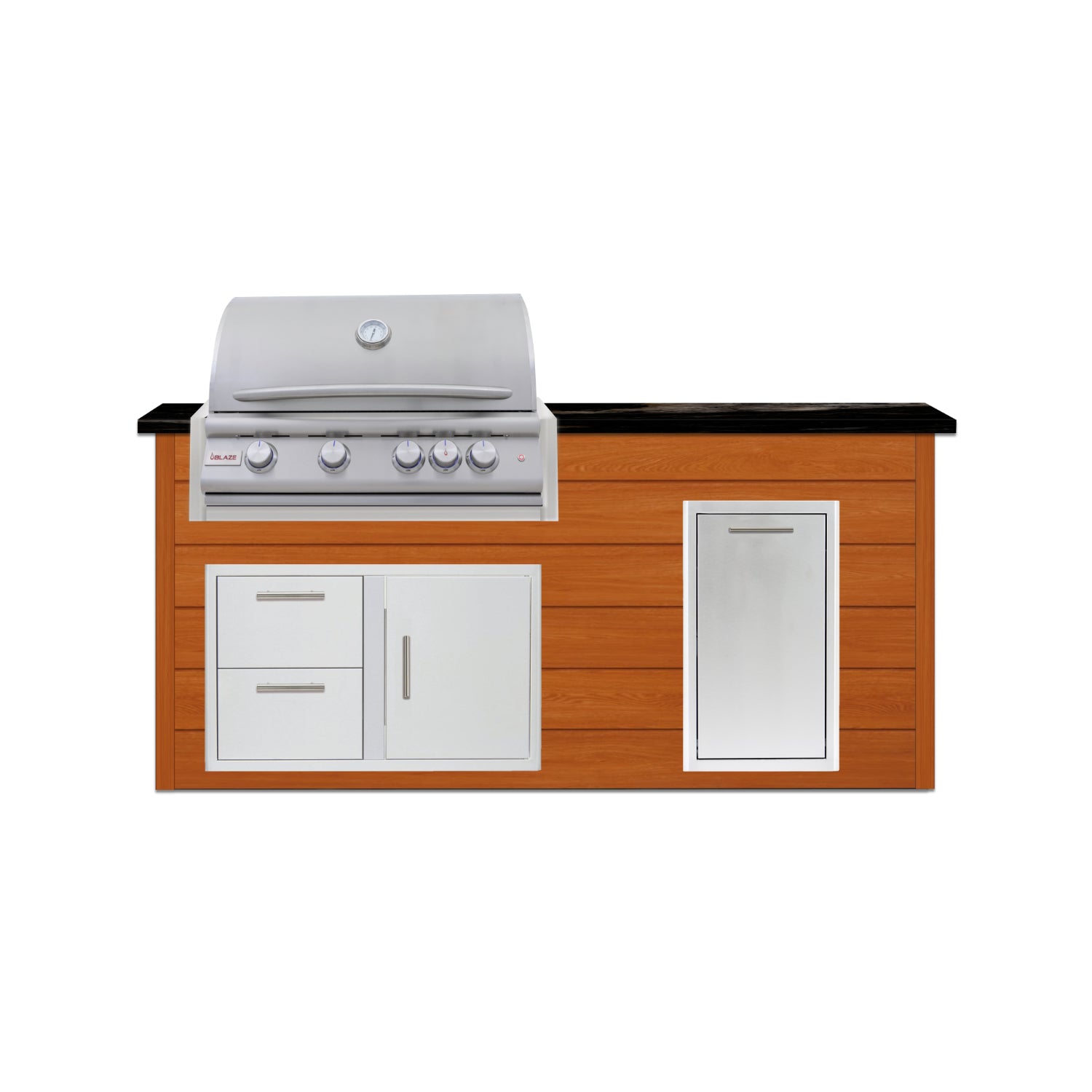 Blaze 72" Ready-To-Finish Quick Ship Outdoor Kitchen PKG4-BLZ-RTFQS4