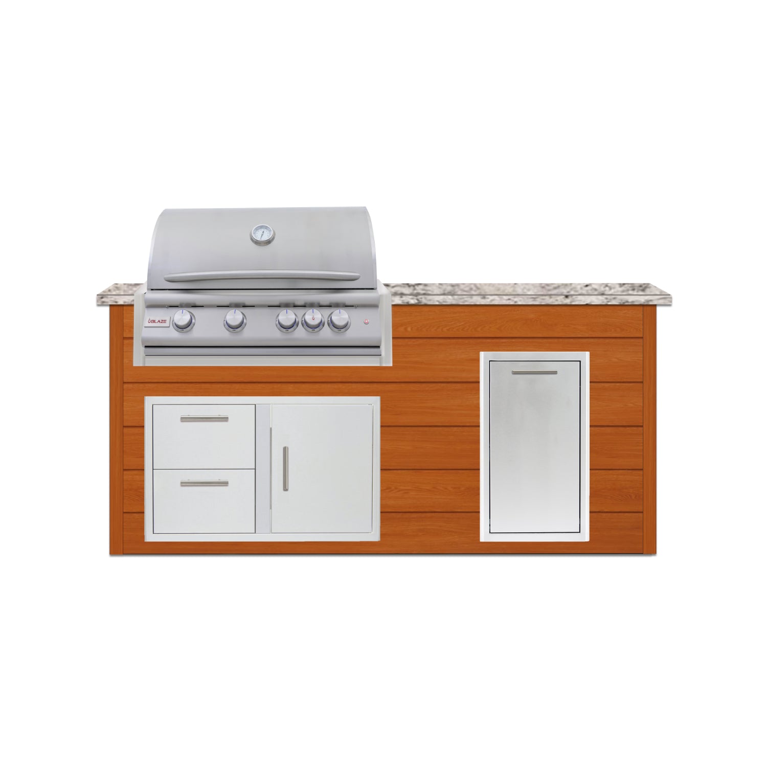 Blaze 72" Ready-To-Finish Quick Ship Outdoor Kitchen PKG4-BLZ-RTFQS4