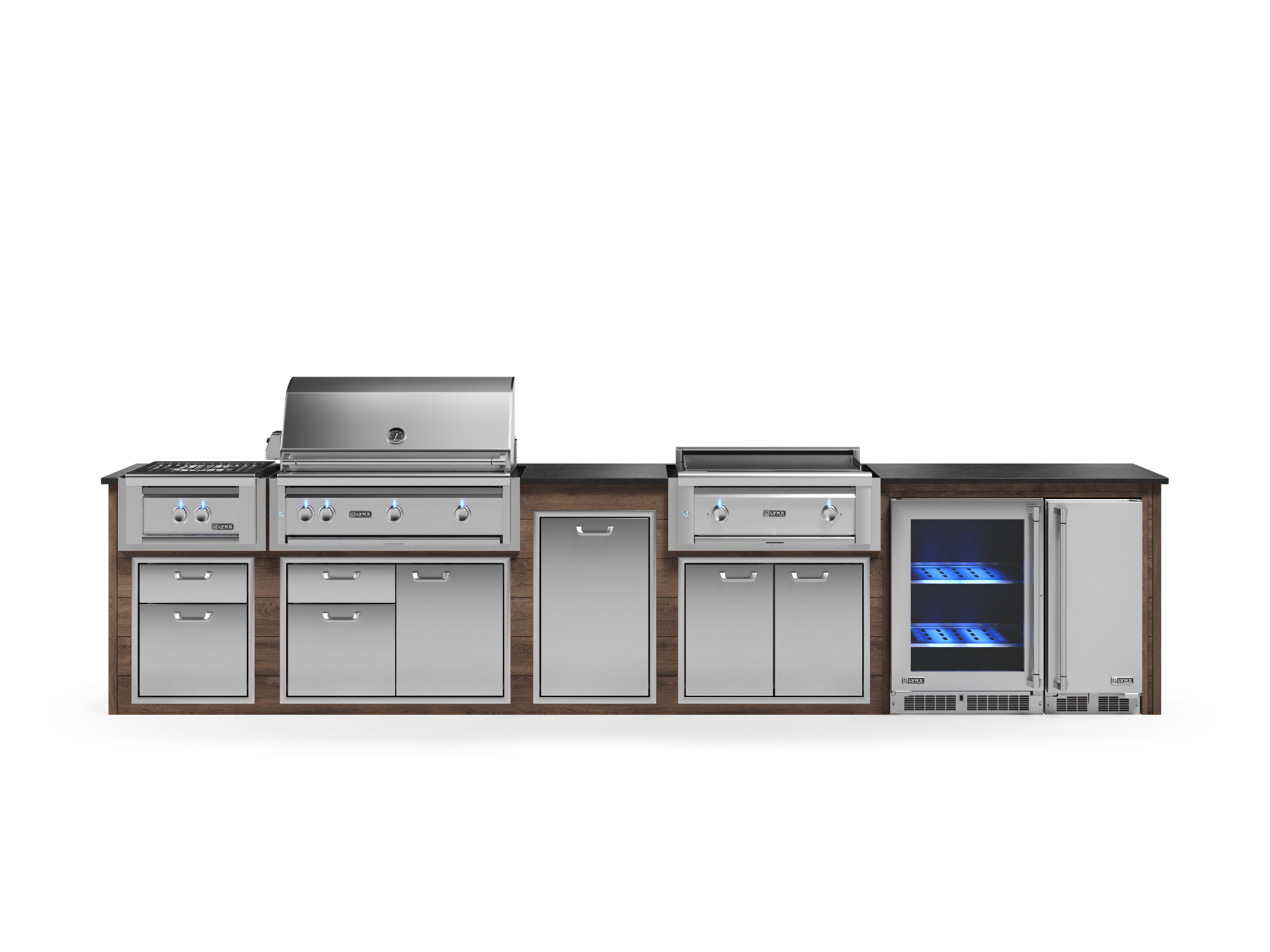 Lynx Pro Prestige Collection 168" Luxury Finished Outdoor Kitchen Package 16-LNX-16-PC