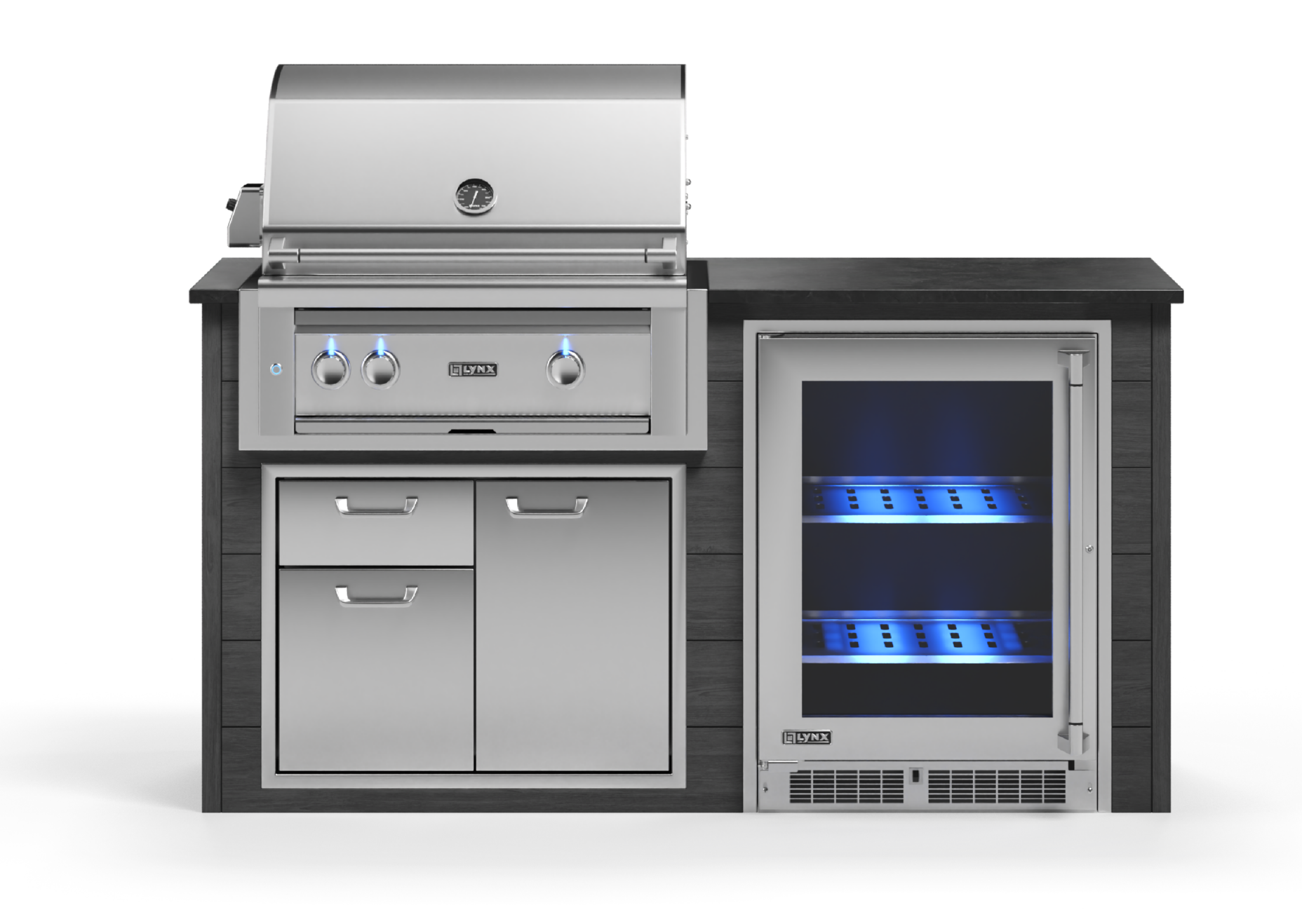 Lynx Pro Prestige Collection 72" Luxury Finished Outdoor Kitchen Package 7-LNX-7-PC