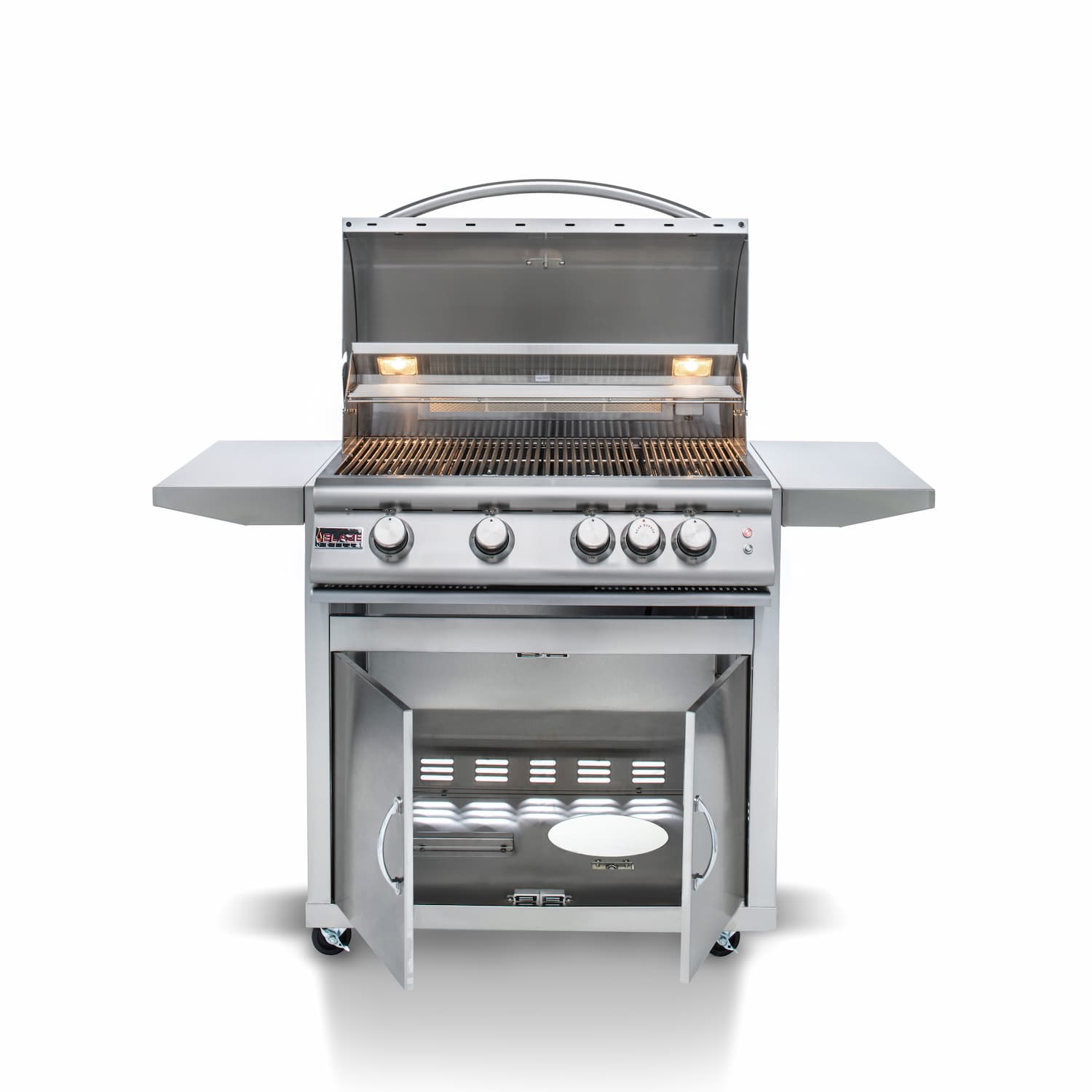Blaze LTE 32-Inch 4-Burner Built-In Propane Or Natural Gas Grill With Rear Infrared Burner & Grill Lights-BLZ-4LTE2