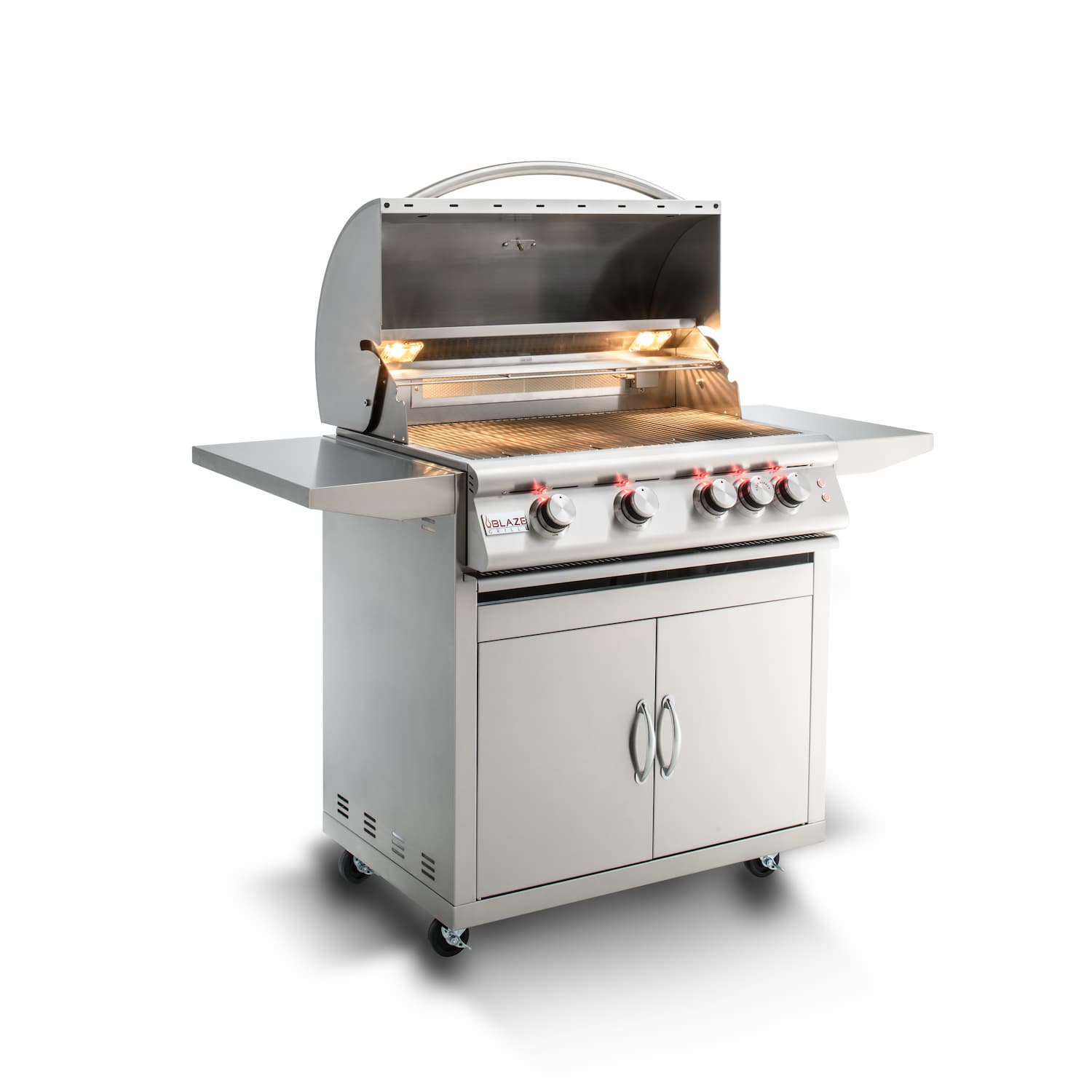 Blaze LTE 32-Inch 4-Burner Built-In Propane Or Natural Gas Grill With Rear Infrared Burner & Grill Lights-BLZ-4LTE2