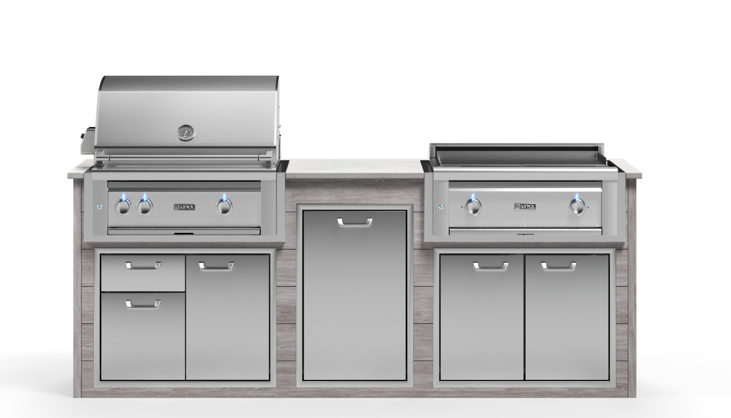 Lynx Pro Prestige Collection 96" Luxury Finished Outdoor Kitchen Package 9-LNX-9-PC-1