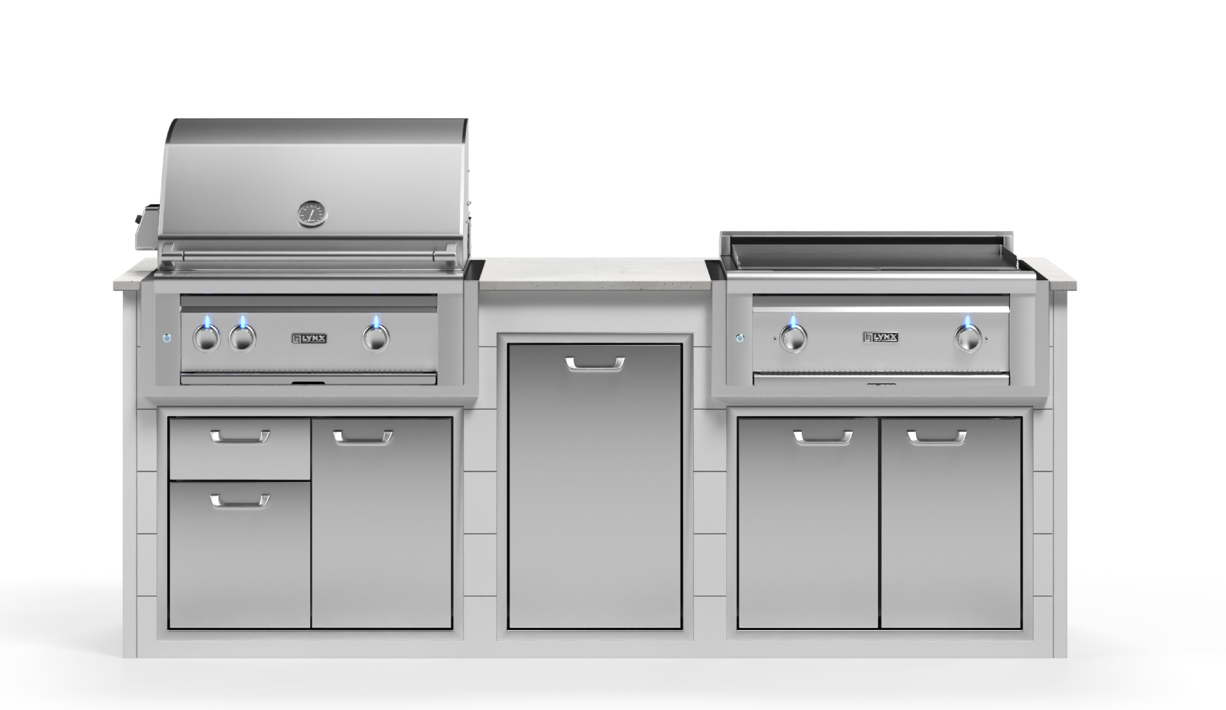 Lynx Pro Prestige Collection 96" Luxury Finished Outdoor Kitchen Package 9-LNX-9-PC-1