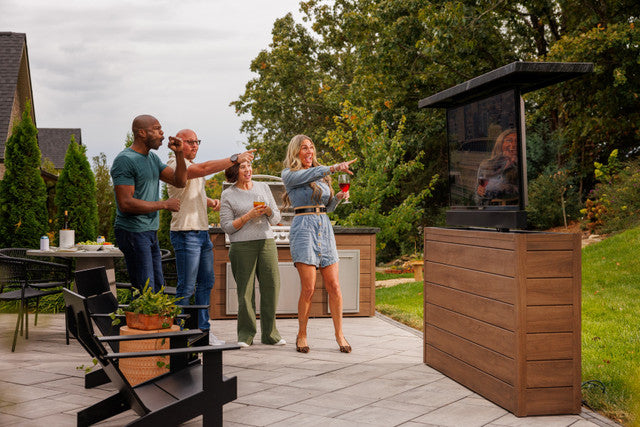 Fenix Vision 360 Luxury Outdoor TV Lift Cabinet ArtisanPlank Series-APSTVC