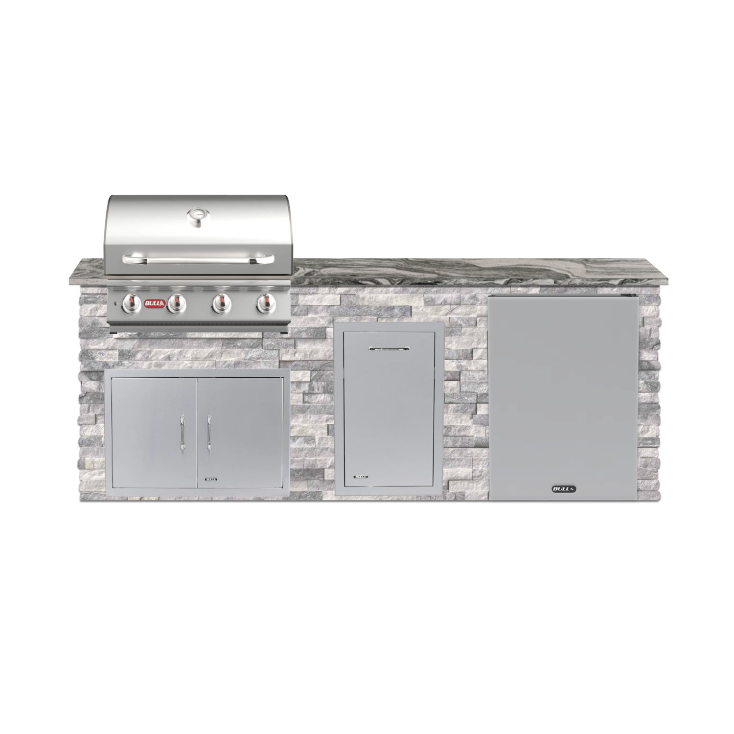 Bull 96" Premium Finish Outdoor Kitchen PKG 2L-BULLPF2L