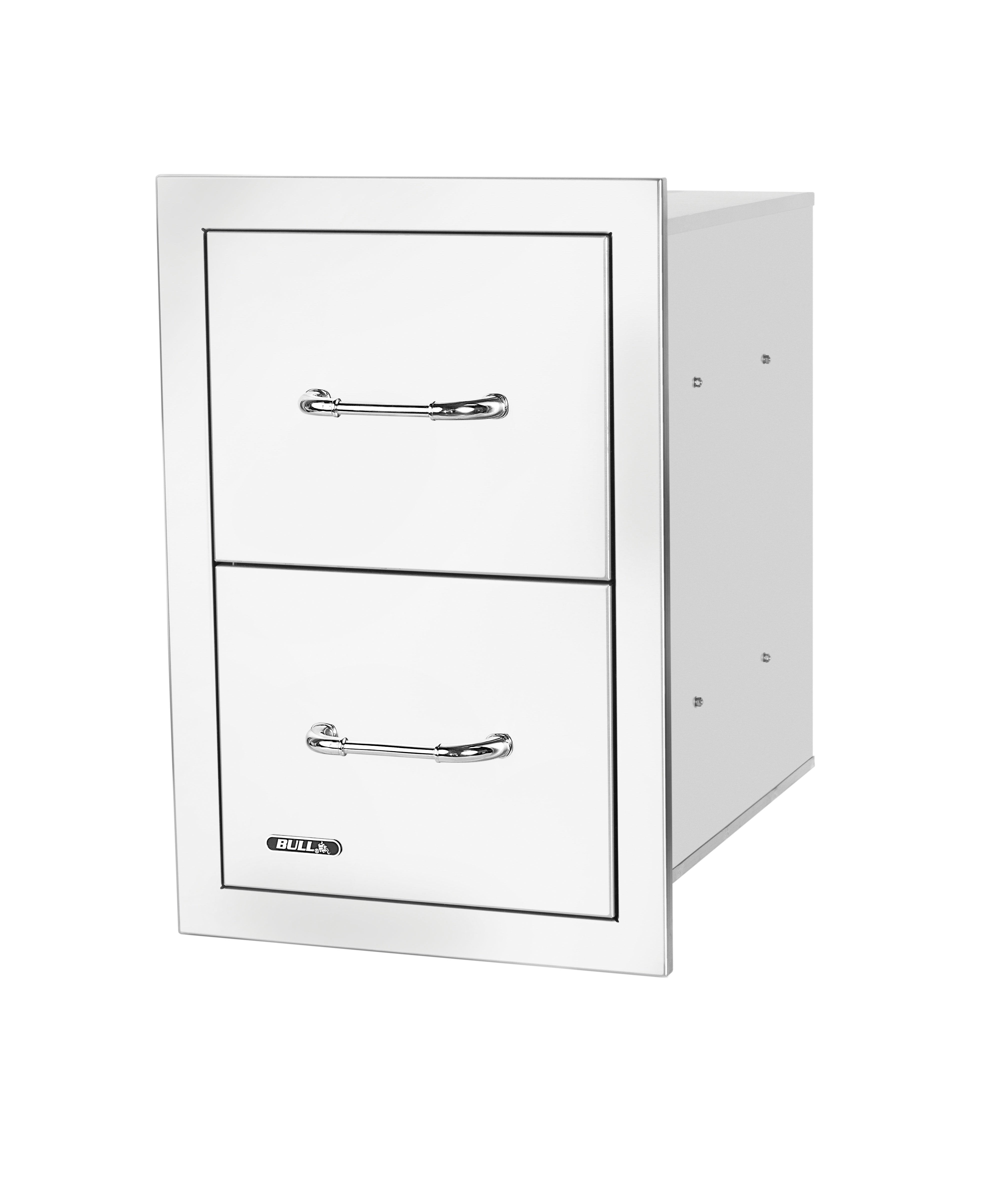 Bull 15-Inch Stainless Steel Double Access Drawer W/ Reveal-56990