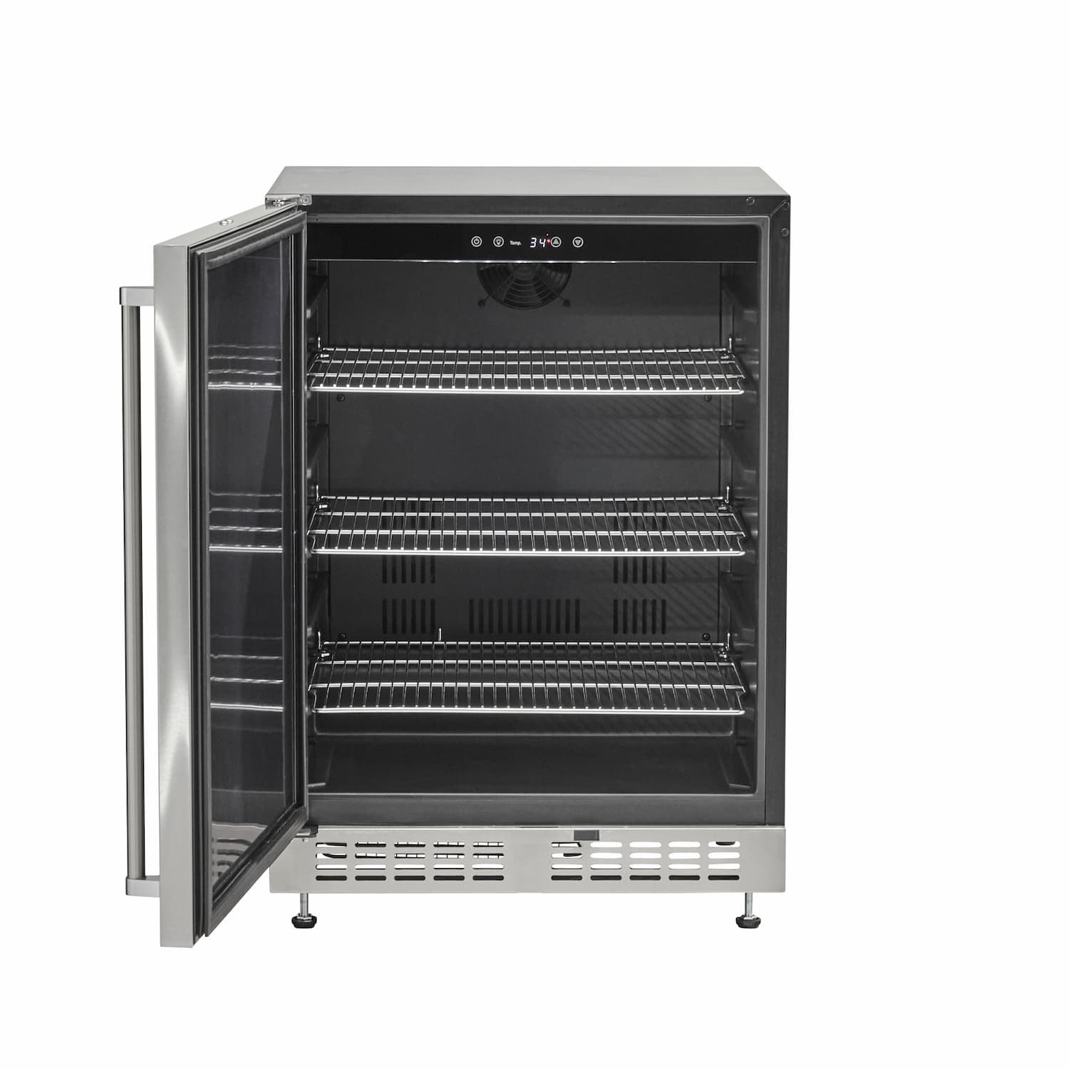 Coyote 24-Inch 5.5 Cu. Ft. Reversible Door Outdoor Rated Compact Refrigerator C124R-S