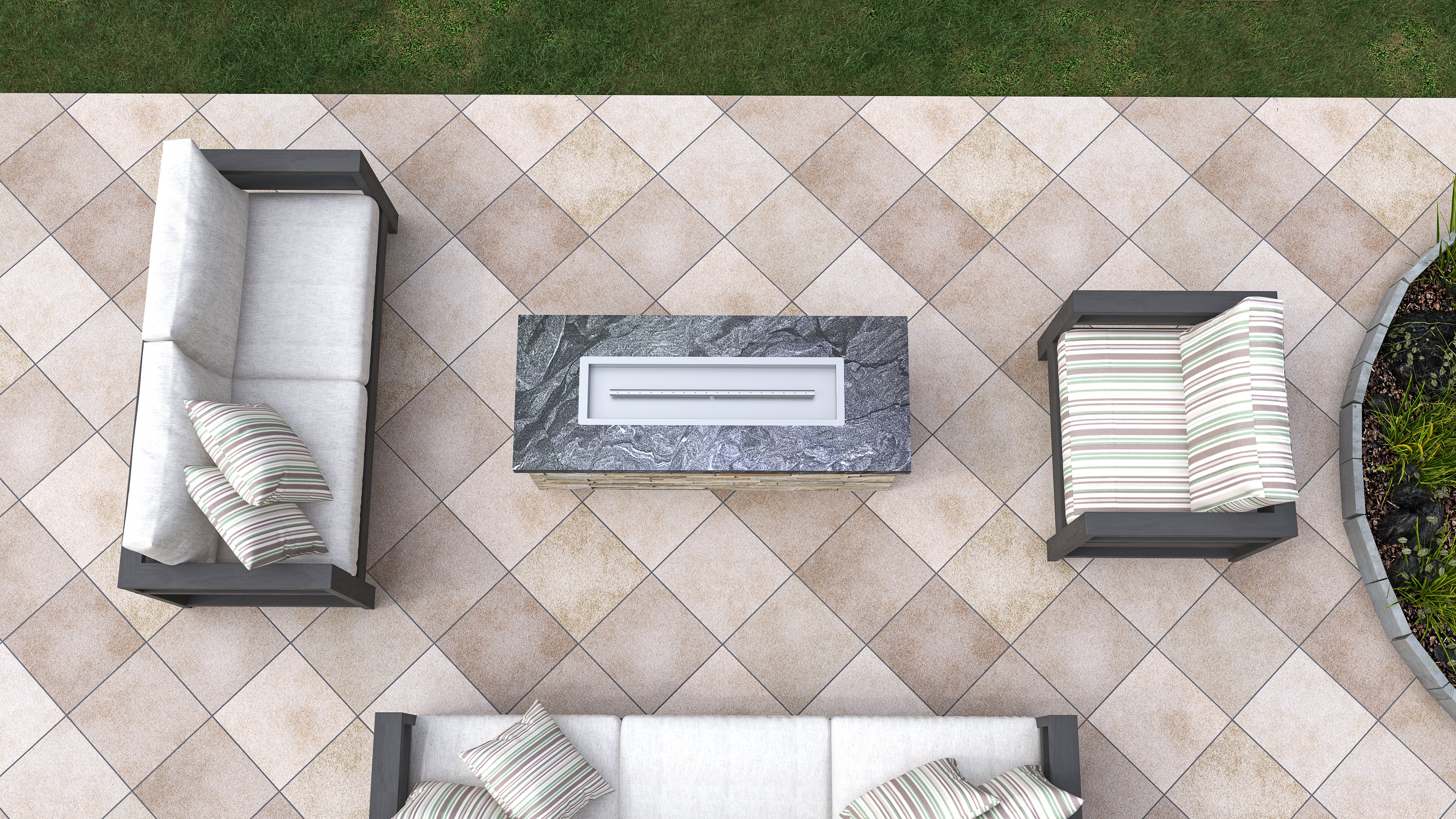 Luxury Low Chat Fire Table Fully Finished-BR-LCT