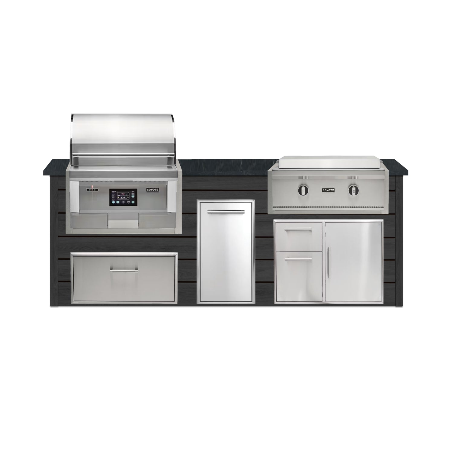 Coyote 96" Luxury Finished Outdoor Kitchen PKG 13P-CPKG13P