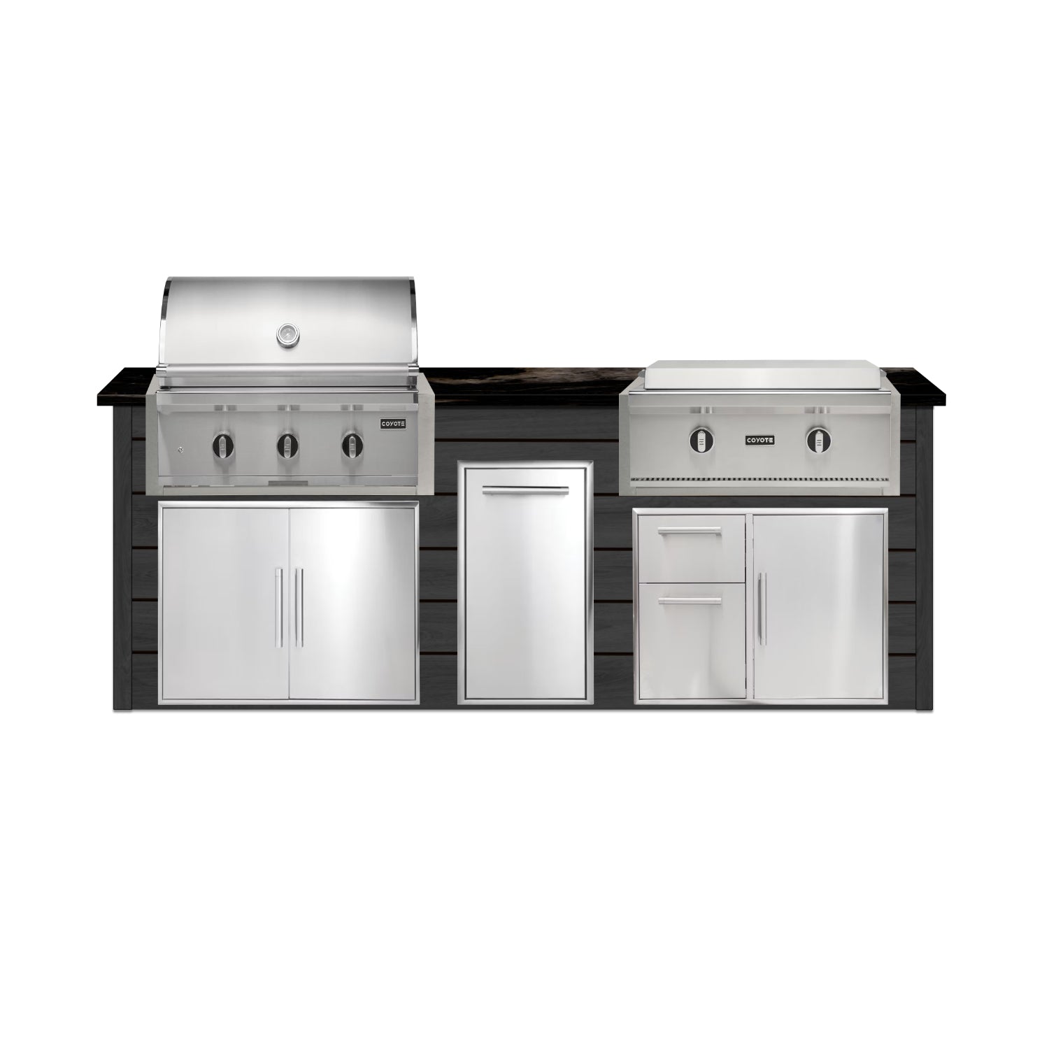 Coyote 96" Luxury Finished Outdoor Kitchen PKG 13G-CPKG13G