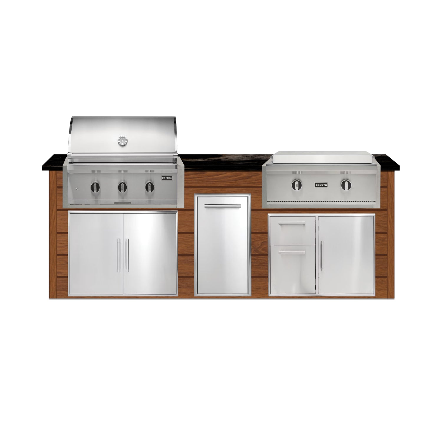 Coyote 96" Luxury Finished Outdoor Kitchen PKG 13G-CPKG13G