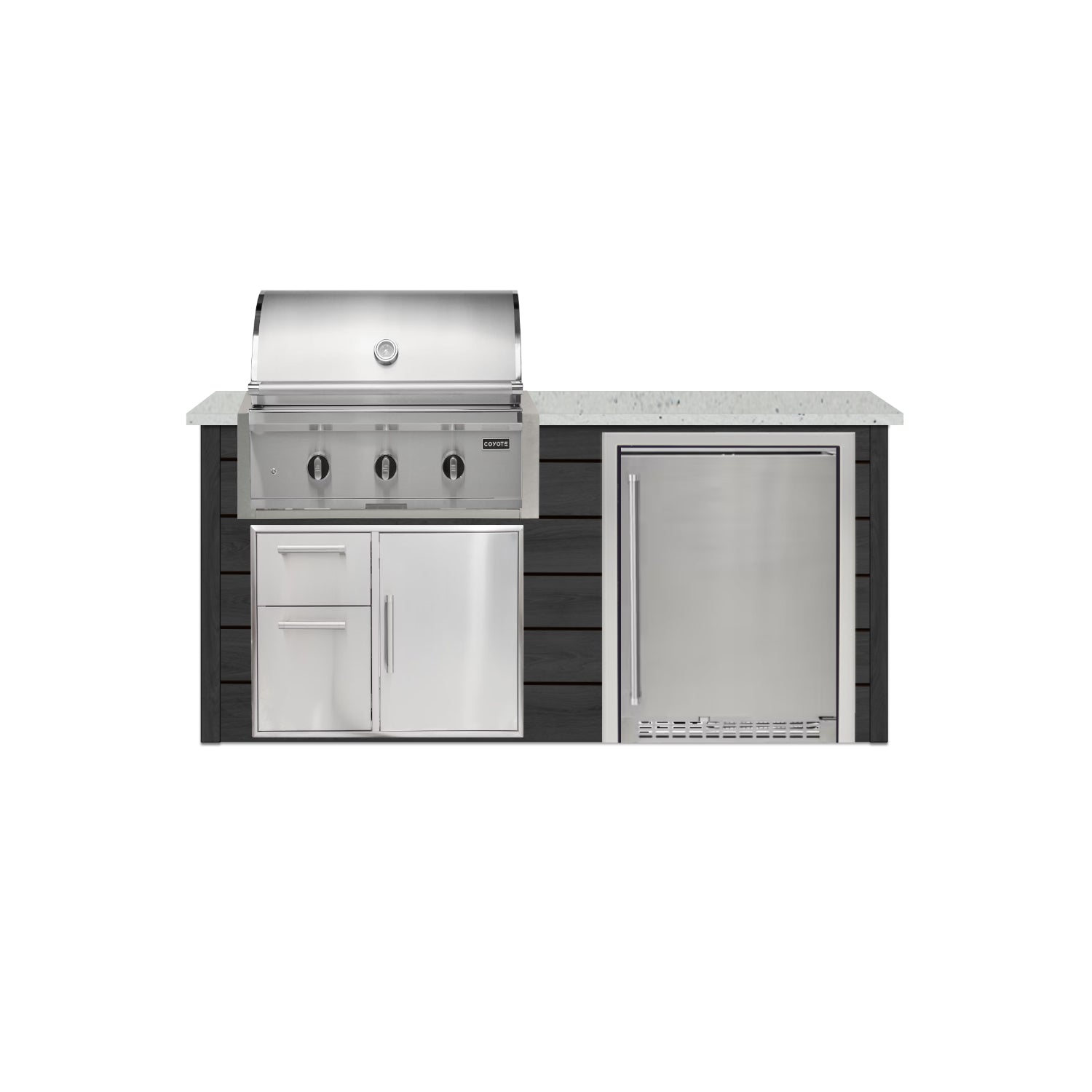 Coyote 72" Luxury Finished Outdoor Kitchen PKG 3G-CPKG3G
