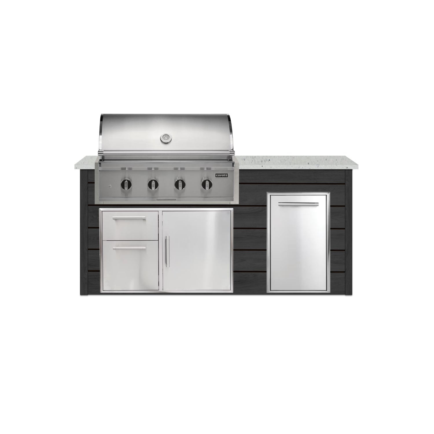 Coyote 72" Luxury Finished Outdoor Kitchen PKG 4G-CPKG4P