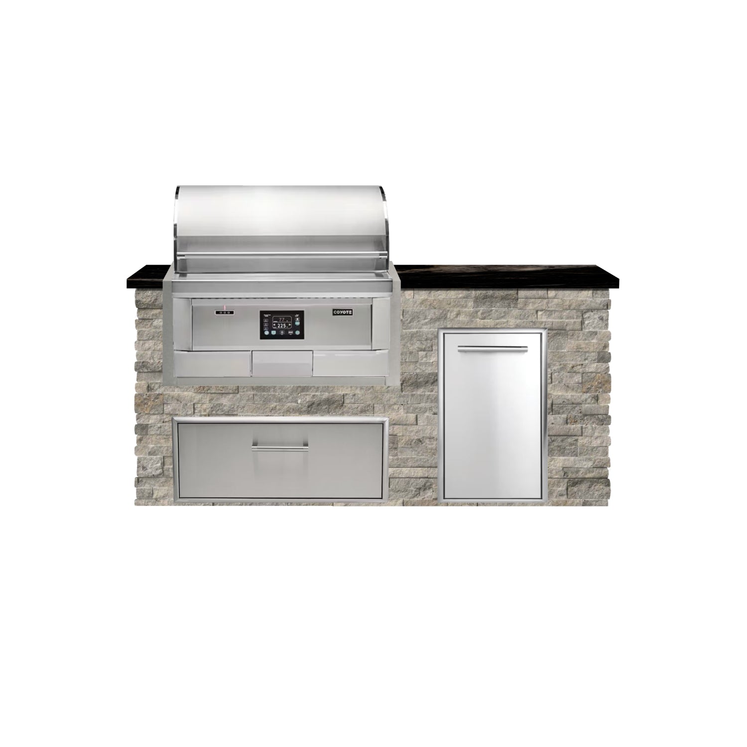 Coyote 72" Luxury Finished Outdoor Kitchen PKG 4P-CPKG4P