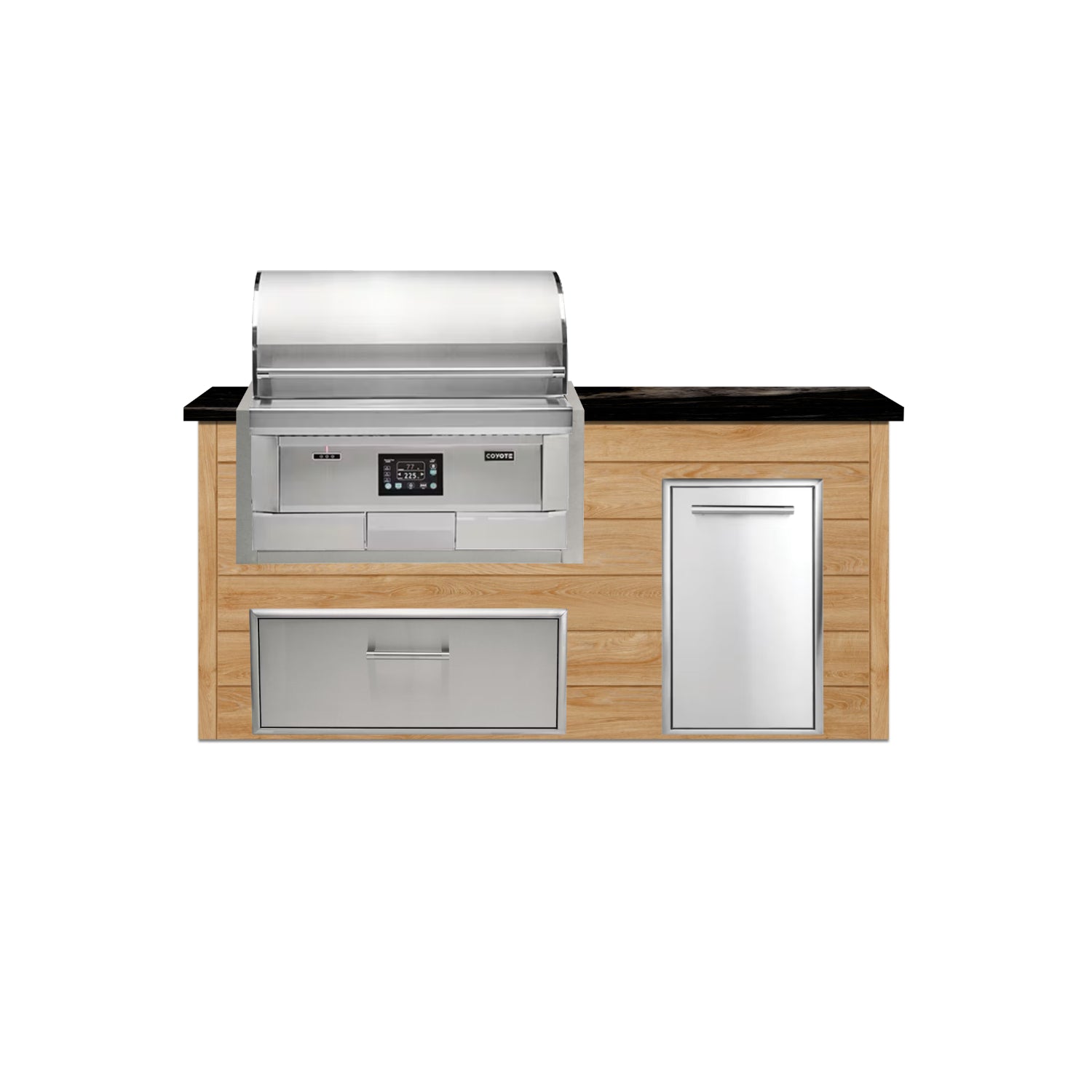 Coyote 72" Luxury Finished Outdoor Kitchen PKG 4P-CPKG4P