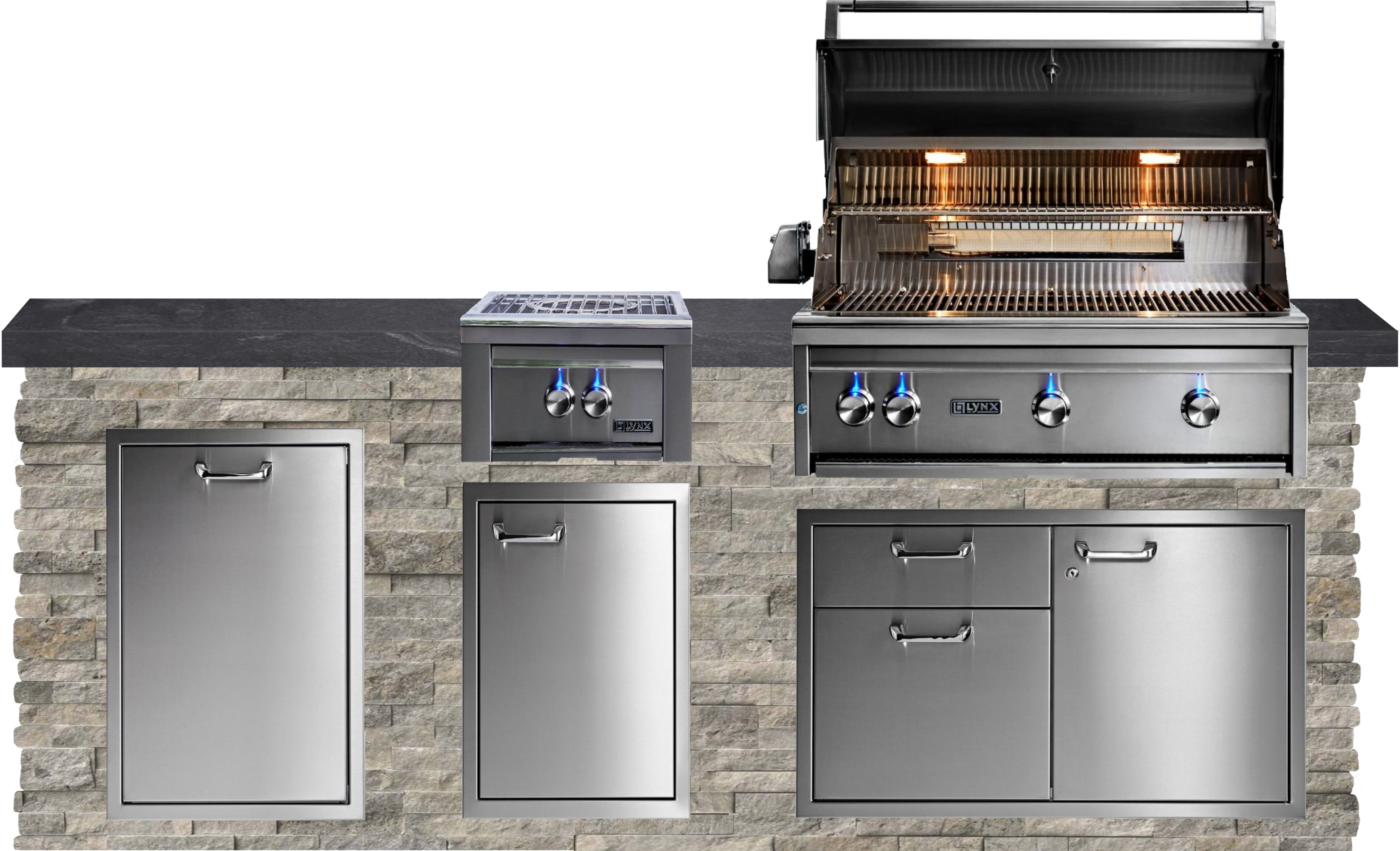 Lynx Pro Classic Collection 96" Luxury Finished Outdoor Kitchen Package 10-LNX-10-CC