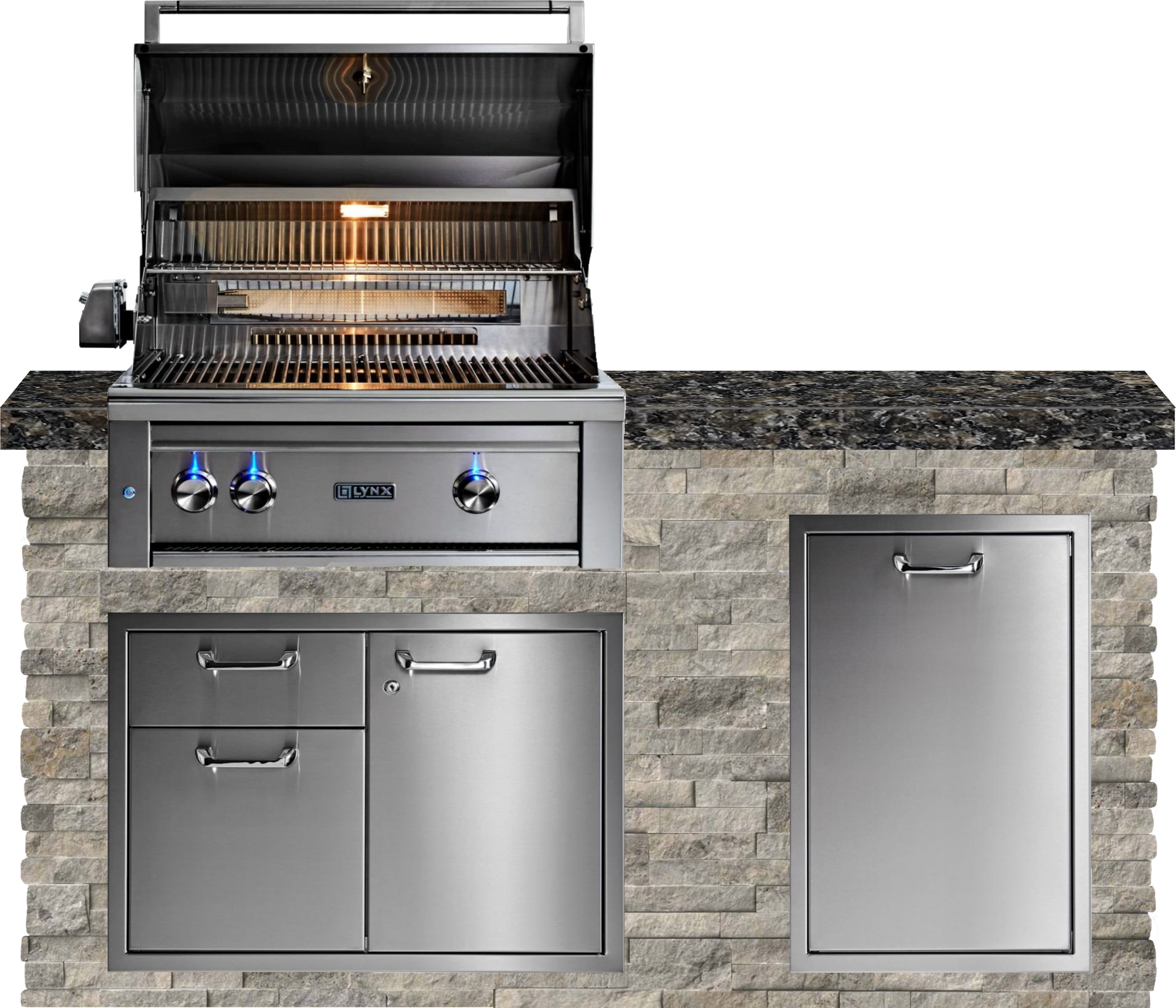 Lynx Pro Classic Collection 72" Luxury Finished Outdoor Kitchen Package 2-LNX-2-CC