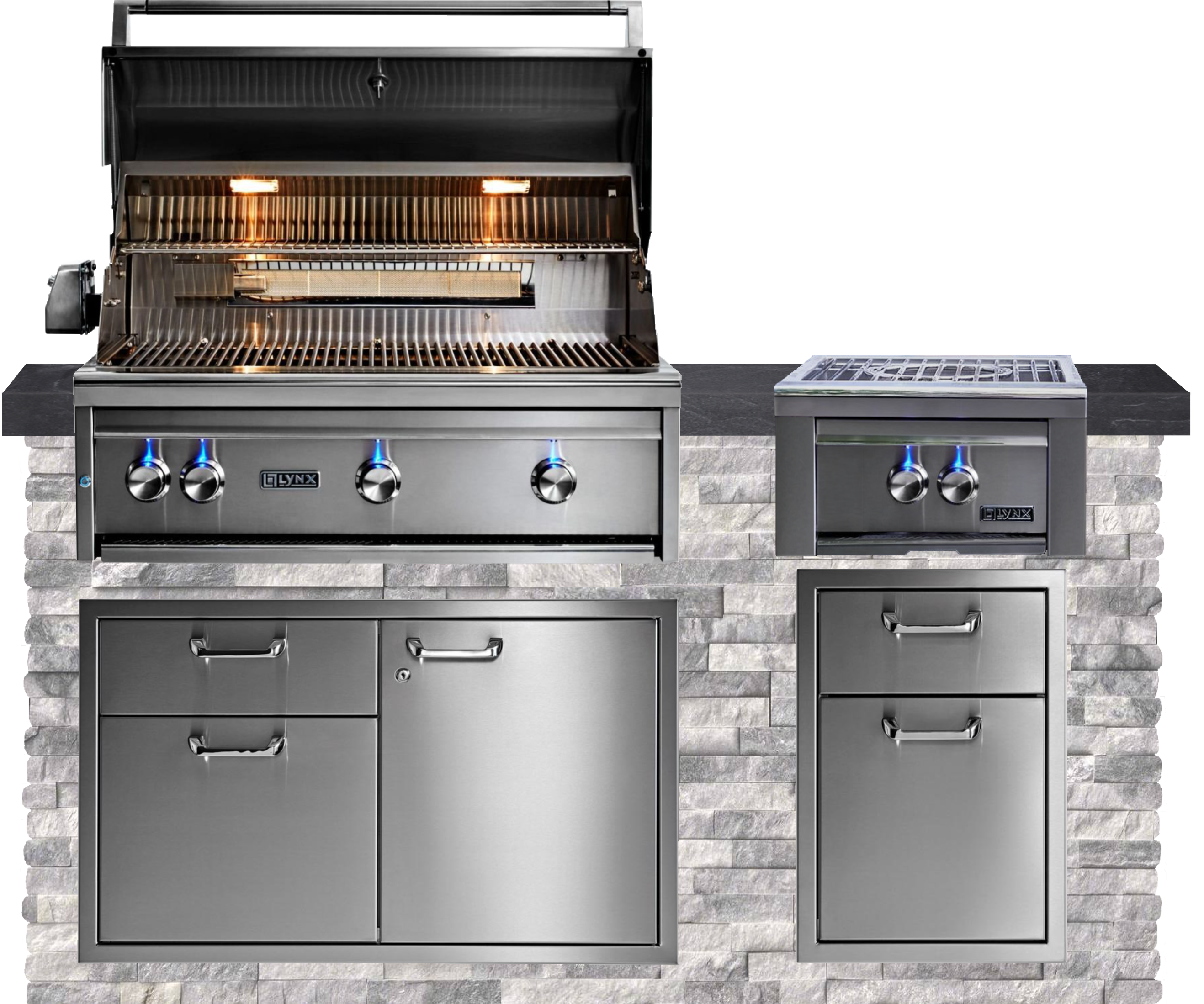 Lynx Pro Classic Collection 72" Luxury Finished Outdoor Kitchen Package 4-LNX-4-CC