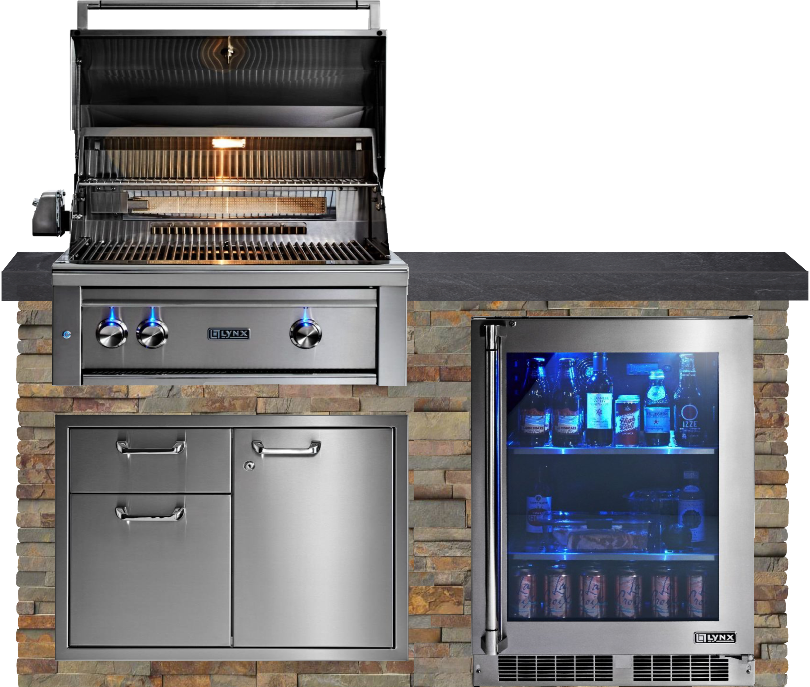 Lynx Pro Classic Collection 72" Luxury Finished Outdoor Kitchen Package 7-LNX-7-CC
