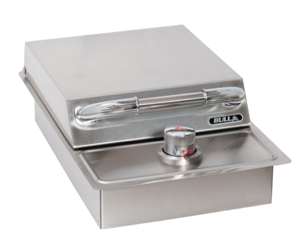 Bull Drop-In Natural Gas and Propane Gas Single Side Burner W/ Stainless Steel Lid -60008/9