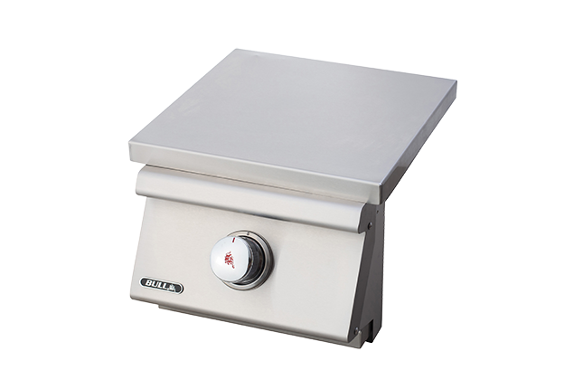 Bull Slide-In Pro Natural Gas and Propane Gas Side Burner W/ Stainless Steel Lid-60018/9