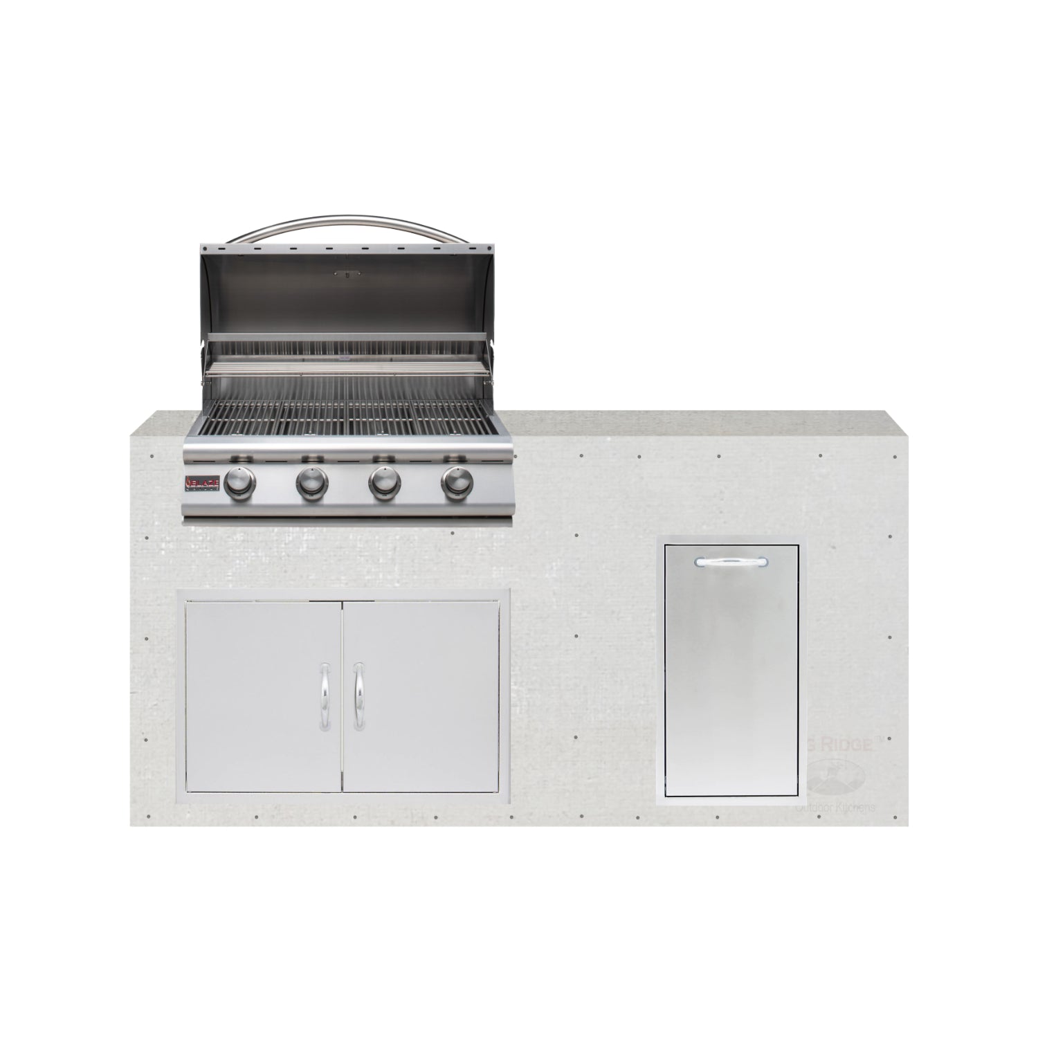 Blaze 72" Ready-To-Finish Quick Ship Outdoor Kitchen PKG11-BLZ-RTFQS11