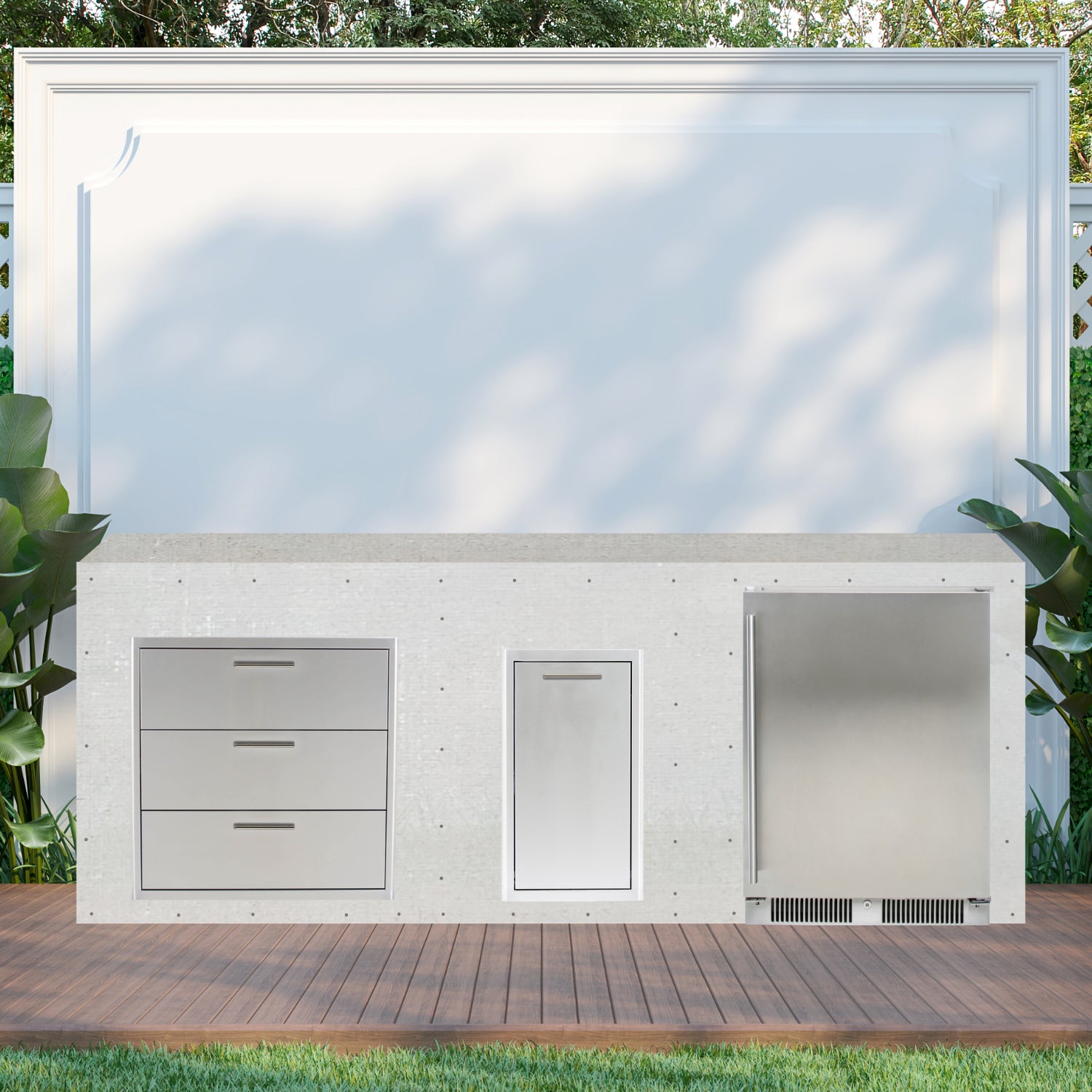 Blaze 96" Ready-To-Finish Quick Ship Outdoor Kitchen PKG15-BLZ-RTFQS15