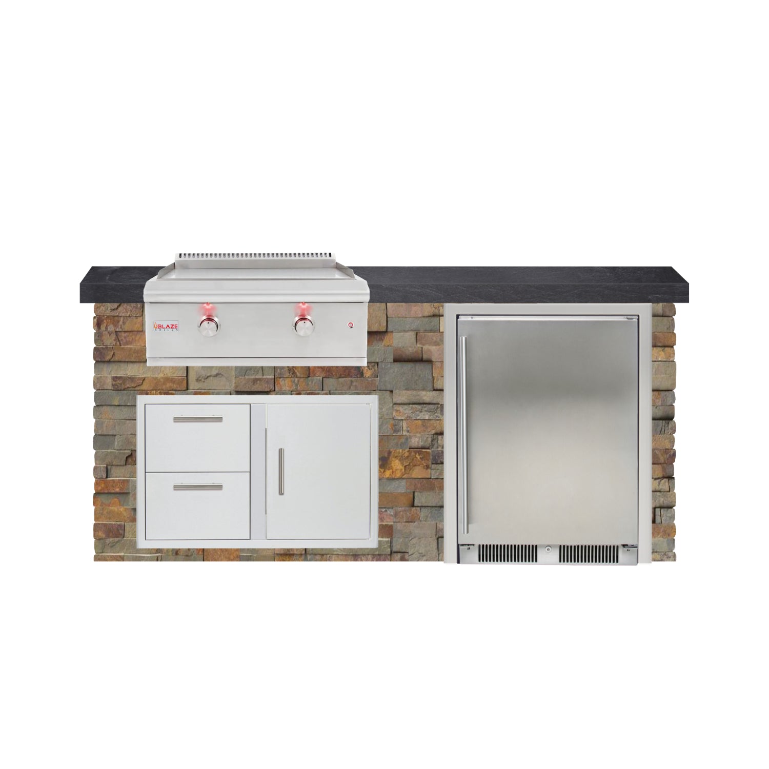 Blaze 72" Ready-To-Finish Quick Ship Outdoor Kitchen PKG6-BLZ-RTFQS6