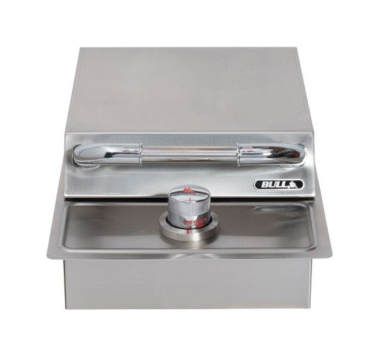 Bull Drop-In Natural Gas and Propane Gas Single Side Burner W/ Stainless Steel Lid -60008/9