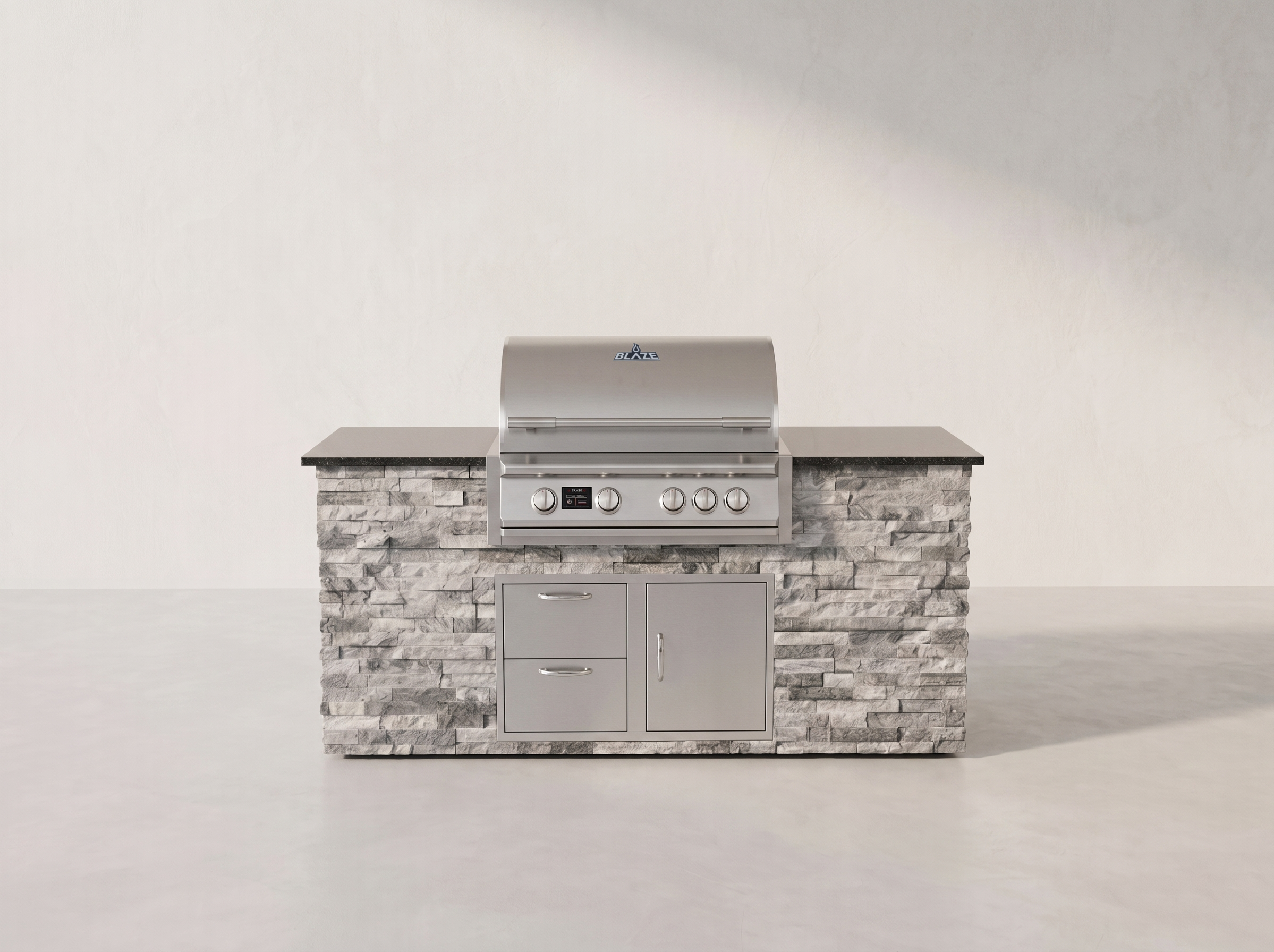 Blaze Quick Ship 72" Premium Finished Outdoor Kitchen PKG 5-BLZ-QSHIP5