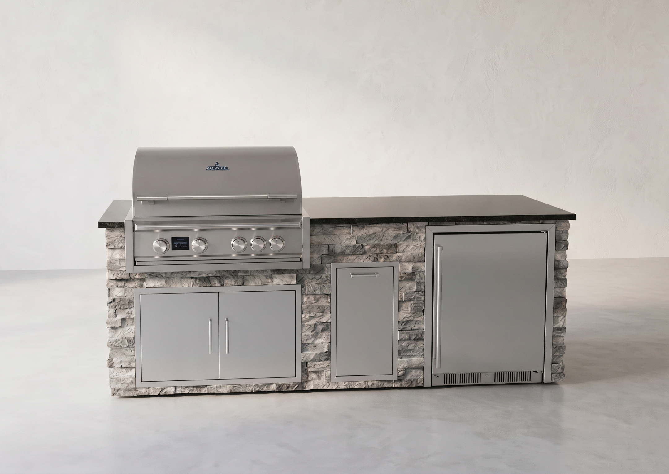 Blaze Quick Ship 96" Luxury Finished Outdoor Kitchen PKG 2-BLZ-QSHIP2
