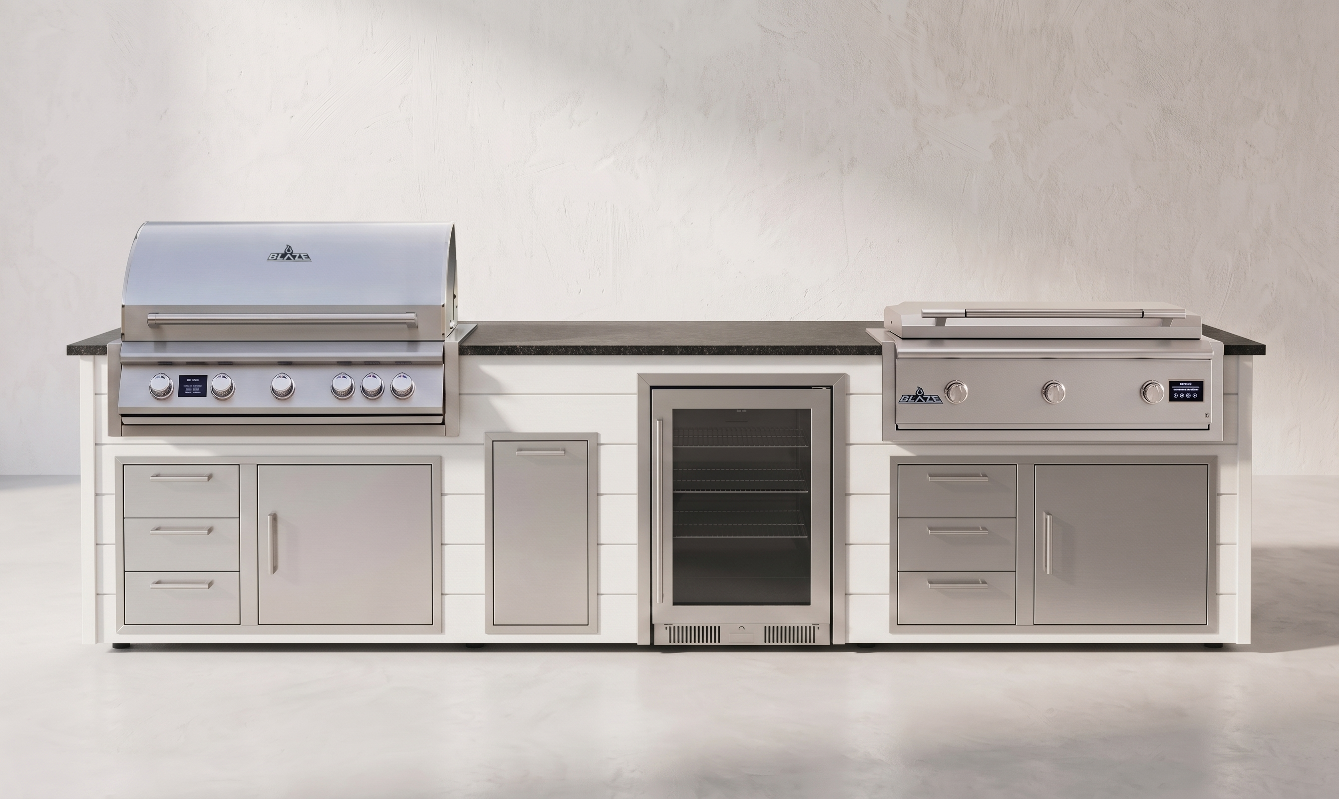 Blaze Quick Ship 96" Luxury Finished Outdoor Kitchen PKG 23-BLZ-QSHIP23