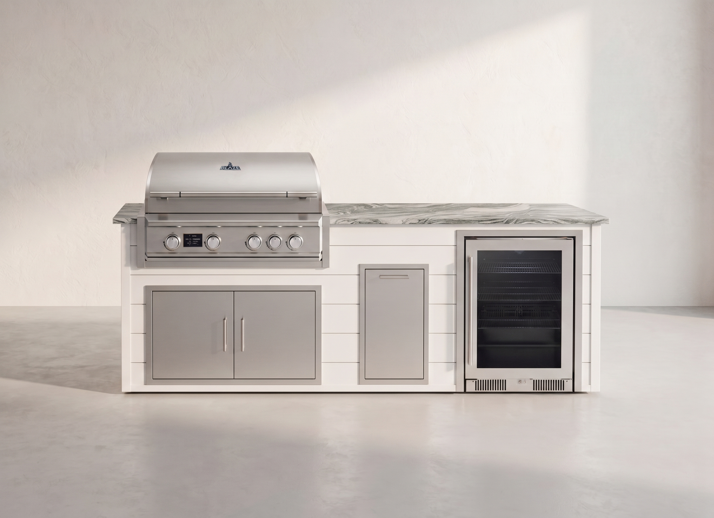 Blaze Quick Ship 96" Luxury Finished Outdoor Kitchen PKG 19-BLZ-QSHIP19