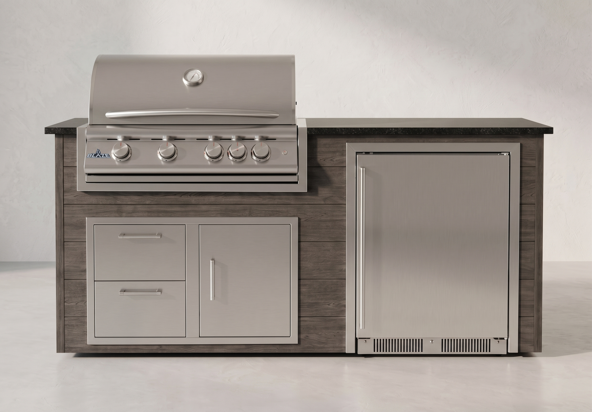 Blaze Quick Ship 72" Luxury Finished Outdoor Kitchen PKG 3-BLZ-QSHIP3