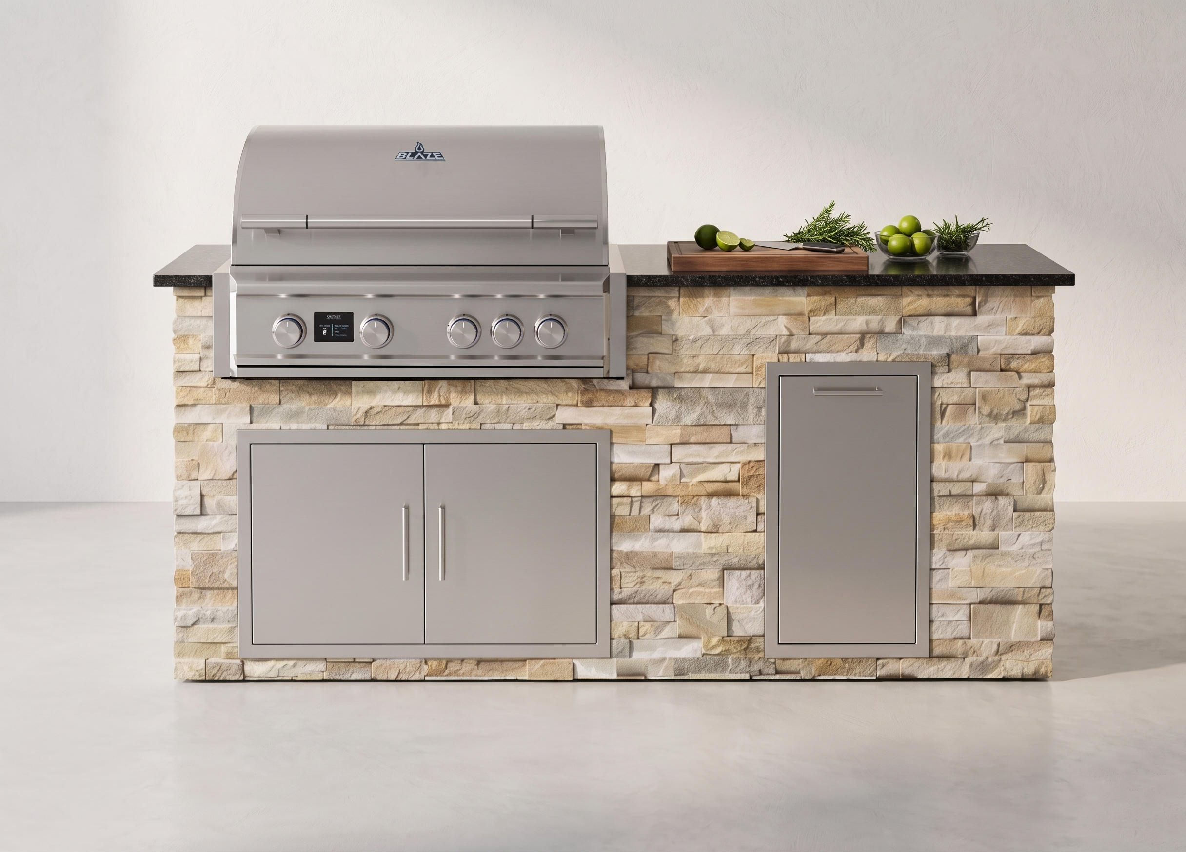 Blaze Quick Ship 72" Luxury Finished Outdoor Kitchen PKG 4-BLZ-QSHIP4