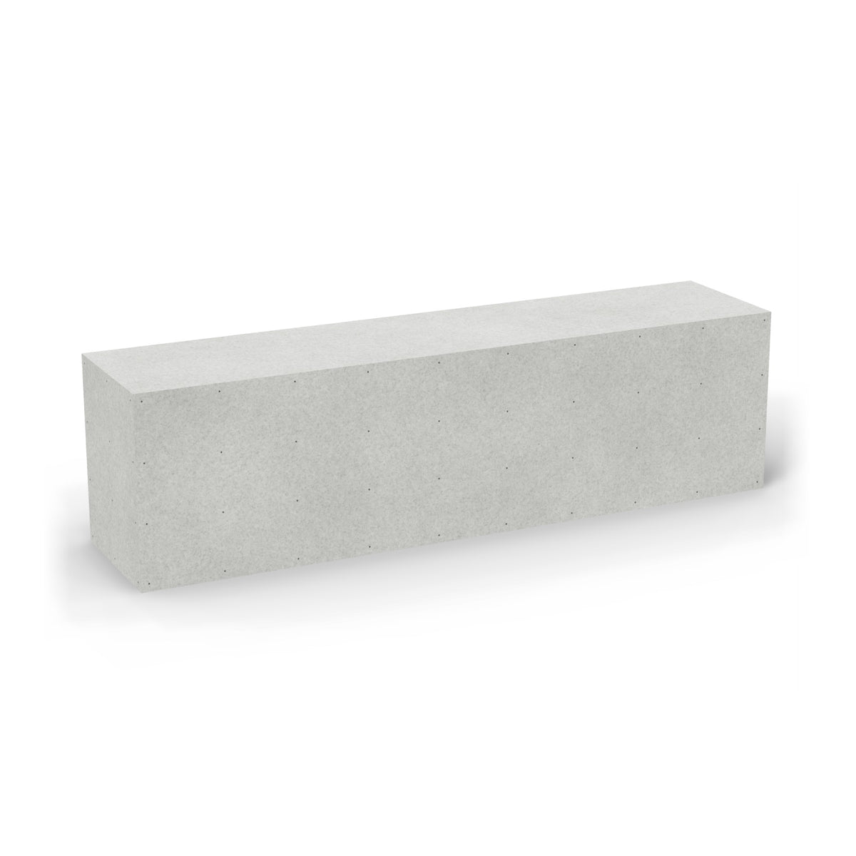129 inch straight Design Ready outdoor kitchen as it ships, in plain cement board with no appliance openings
