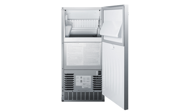 Bull 60 Lb. 15-Inch Outdoor Rated Commercial Ice Maker With Drain Pump-13200