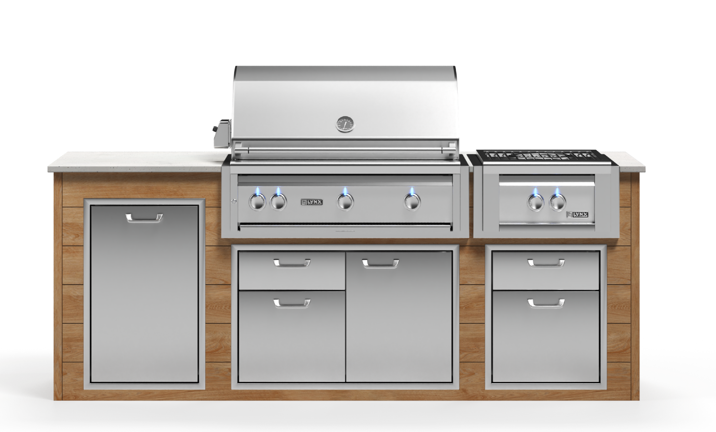 Lynx Pro Prestige Collection 96" Luxury Finished Outdoor Kitchen Package 10-LNX-10-PC-1