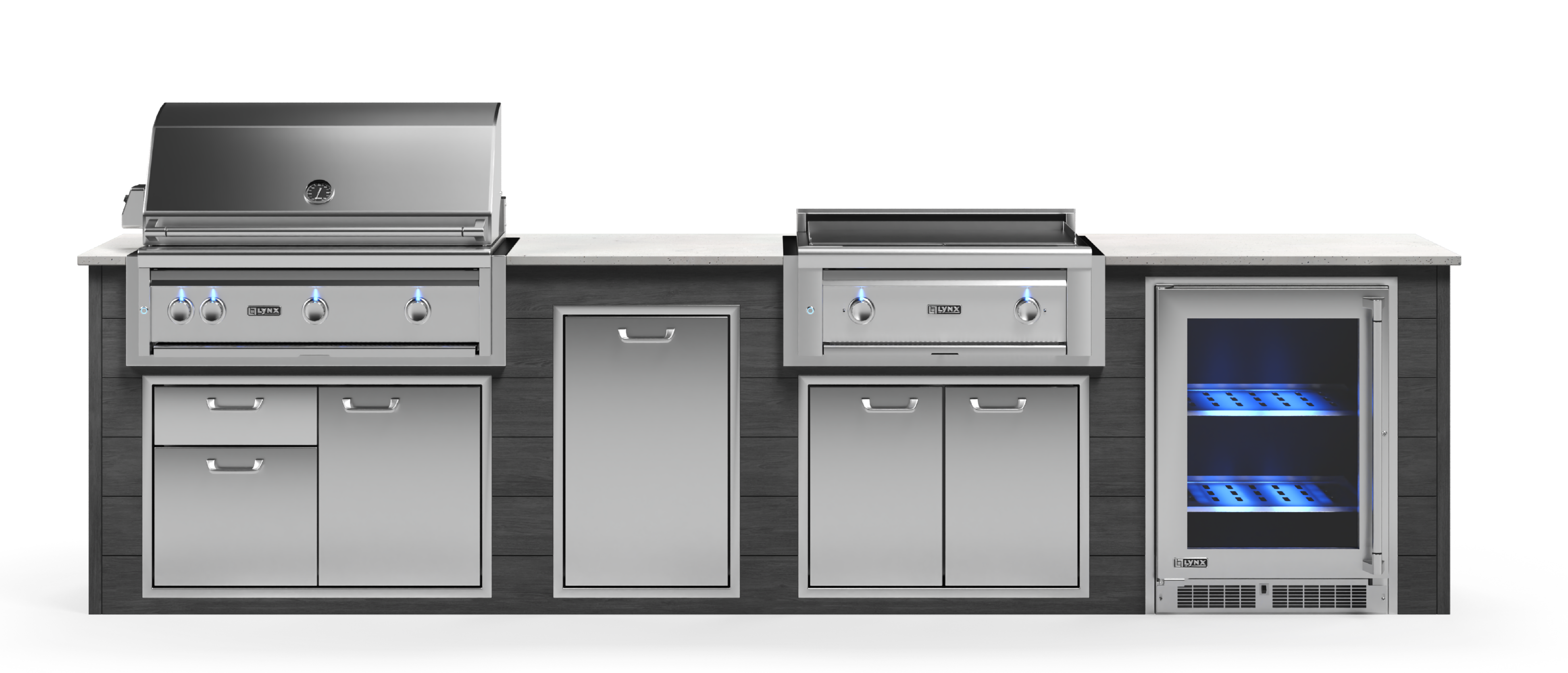 Lynx Pro Prestige Collection 144" Luxury Finished Outdoor Kitchen Package 12-LNX-12-PC