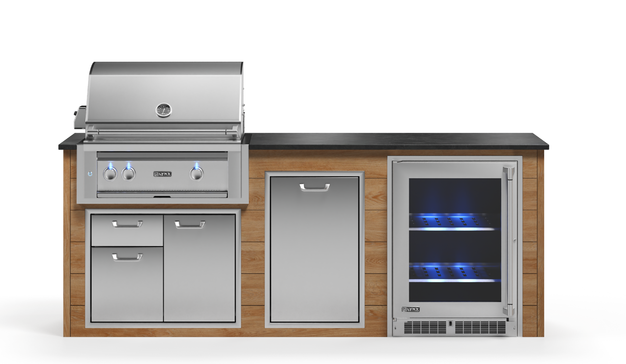Lynx Pro Prestige Collection 96" Luxury Finished Outdoor Kitchen Package 1-LNX-1-PC