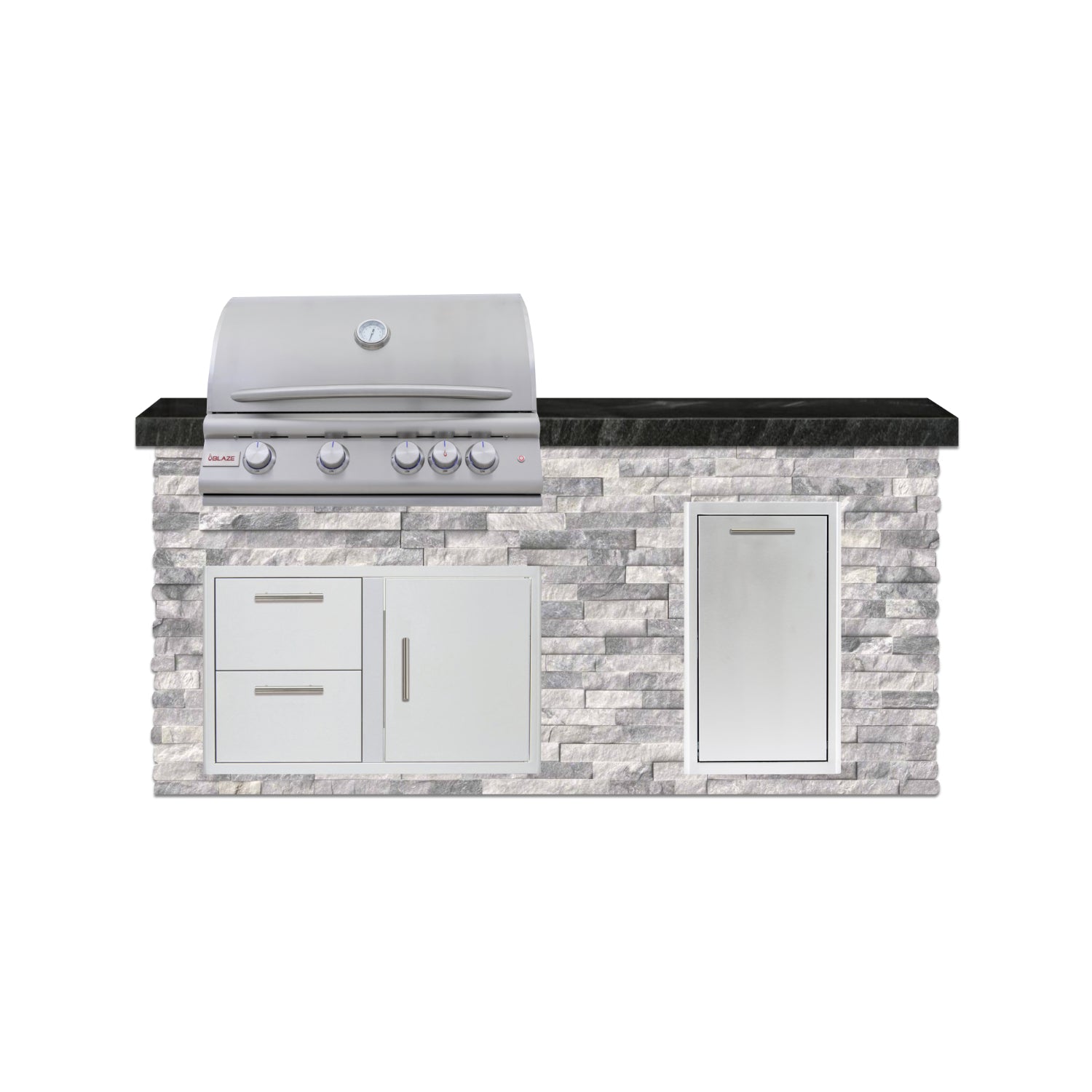 Blaze 72" Ready-To-Finish Quick Ship Outdoor Kitchen PKG4-BLZ-RTFQS4